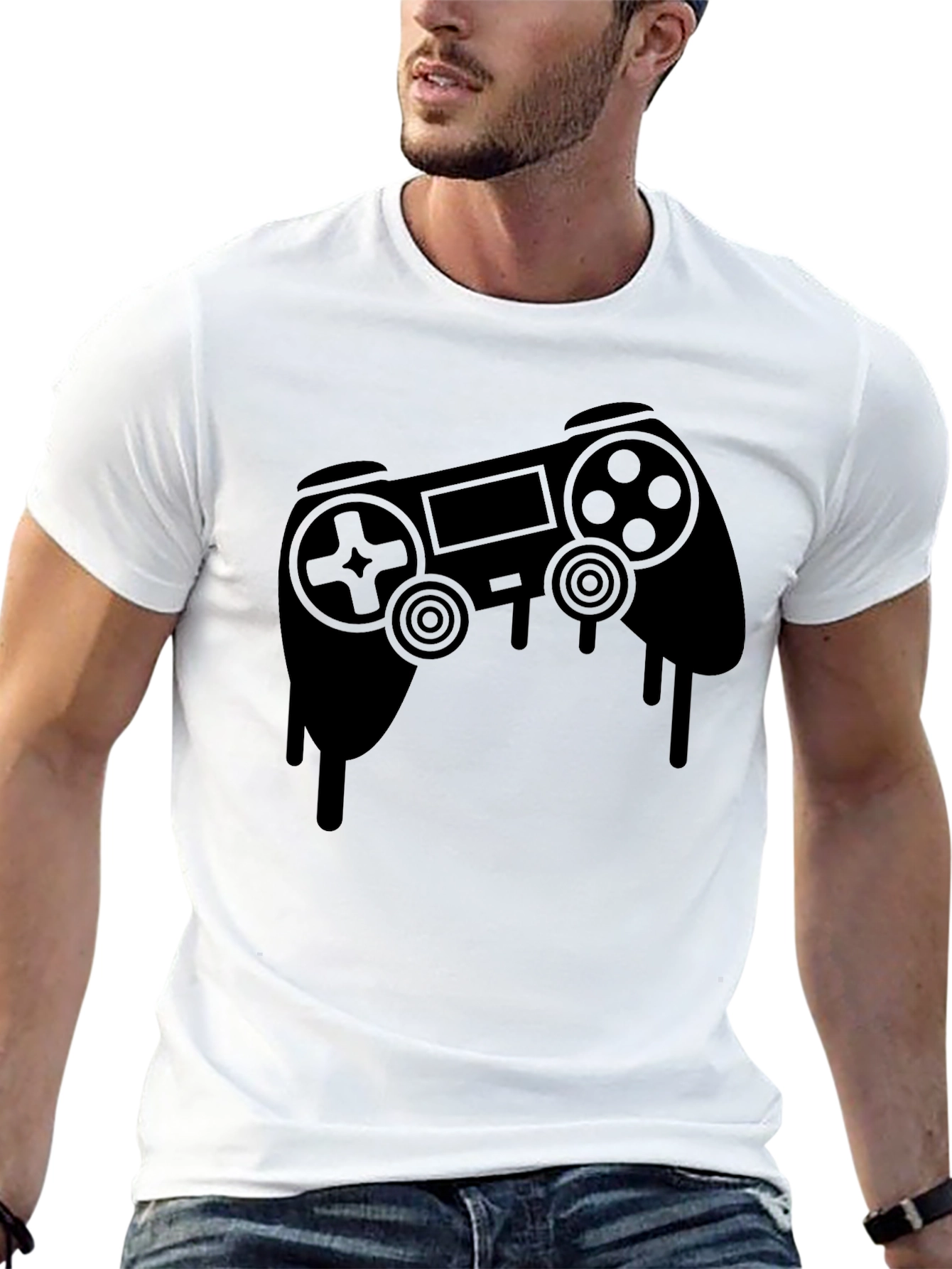 Dripping Controller Graphic Tee - Gamer Style