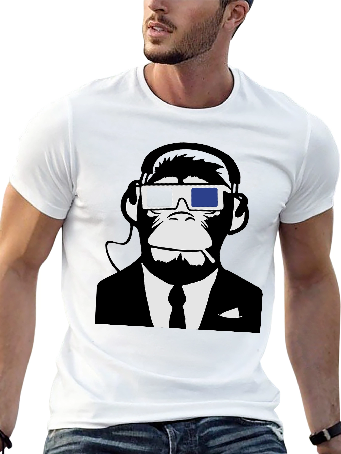 Monkey Suit Graphic T-Shirt - Cool Ape Design