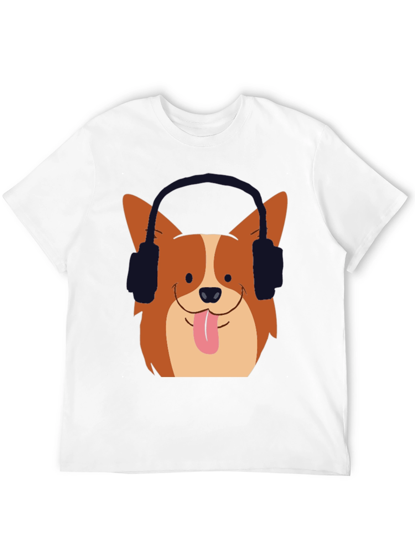 Dog with Headphones Graphic Tee - Cool & Comfy