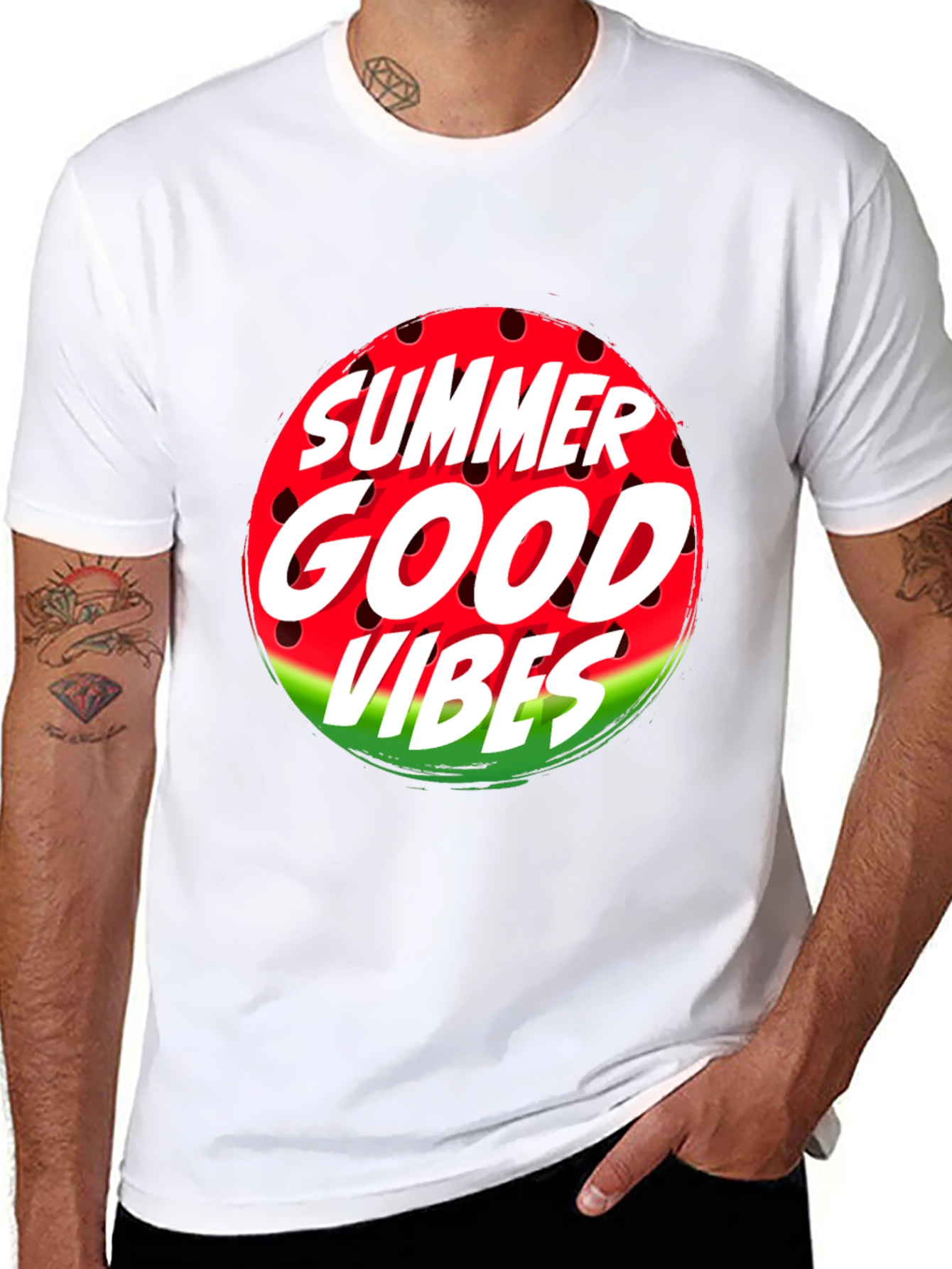Summer Good Vibes Watermelon Graphic Tee