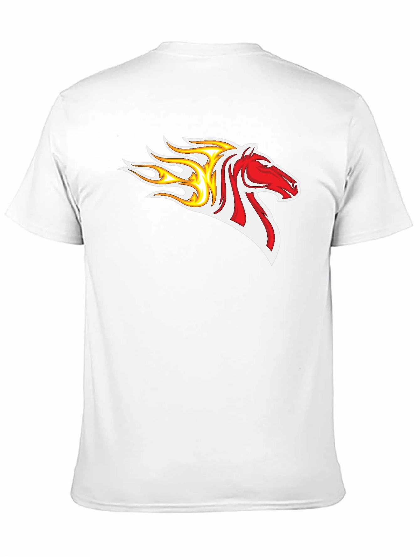 Flaming Horse Graphic Tee - Bold Black T-Shirt