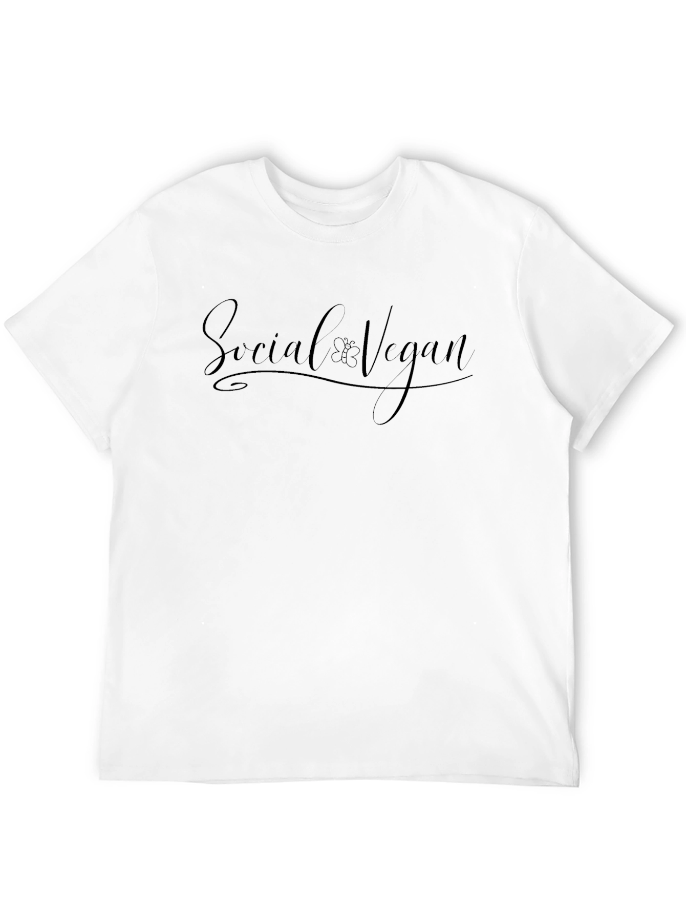 Social Vegan Black T-Shirt - Stylish & Comfortable