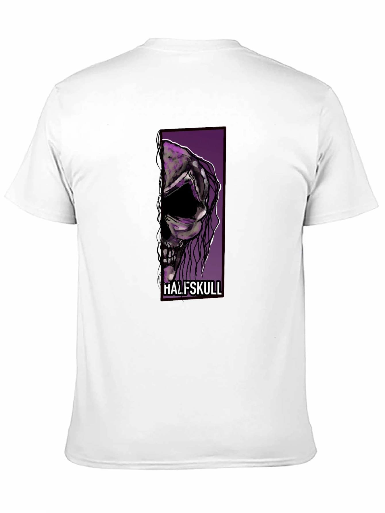 Half Skull Graphic Tee - Mens Black T-Shirt