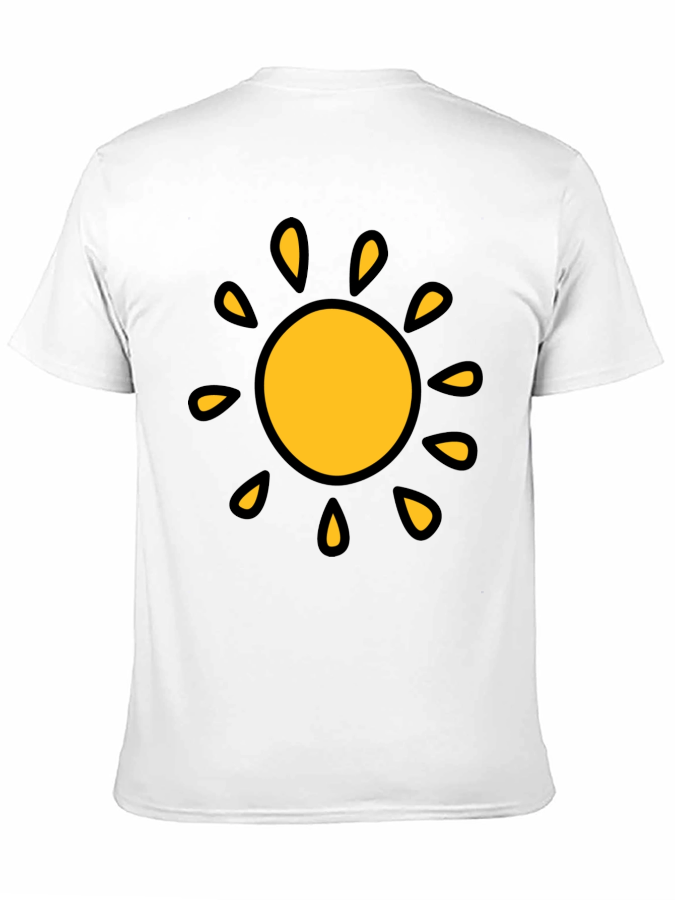 Sunny Day T-Shirt - Black Cotton Blend Crew Neck
