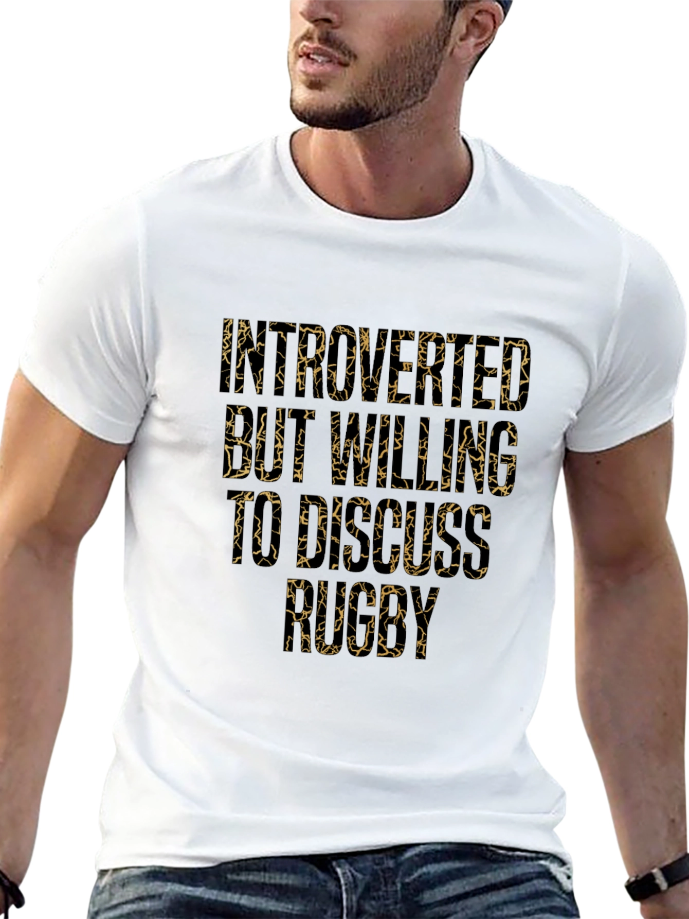 Introverted But Willing to Discuss Rugby Black T-Shirt