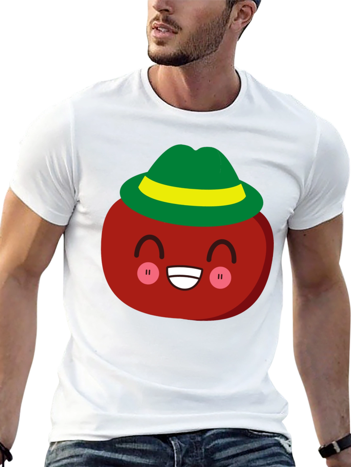 Kawaii Tomato in Hat T-Shirt