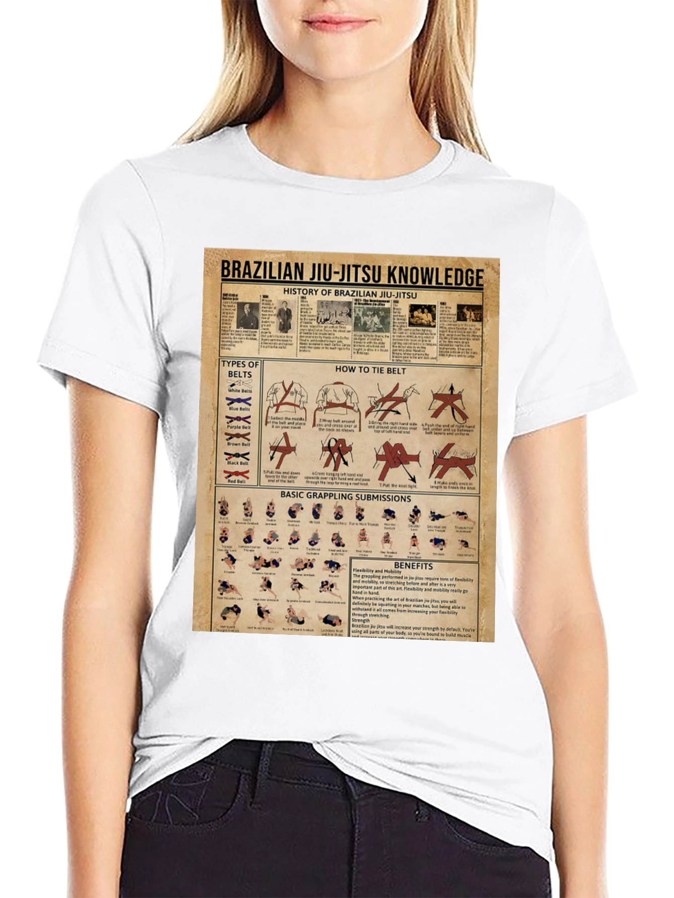 Brazilian Jiu-Jitsu Knowledge Black T-Shirt
