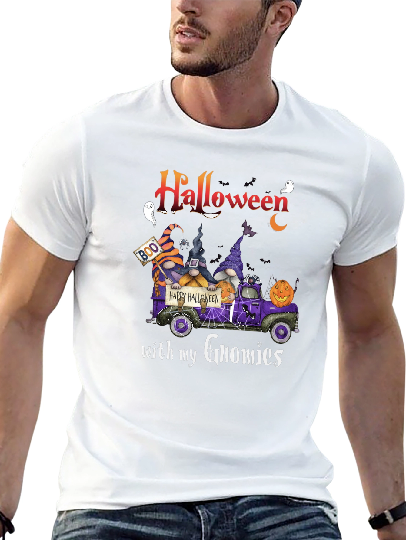 Halloween Gnome Truck T-Shirt