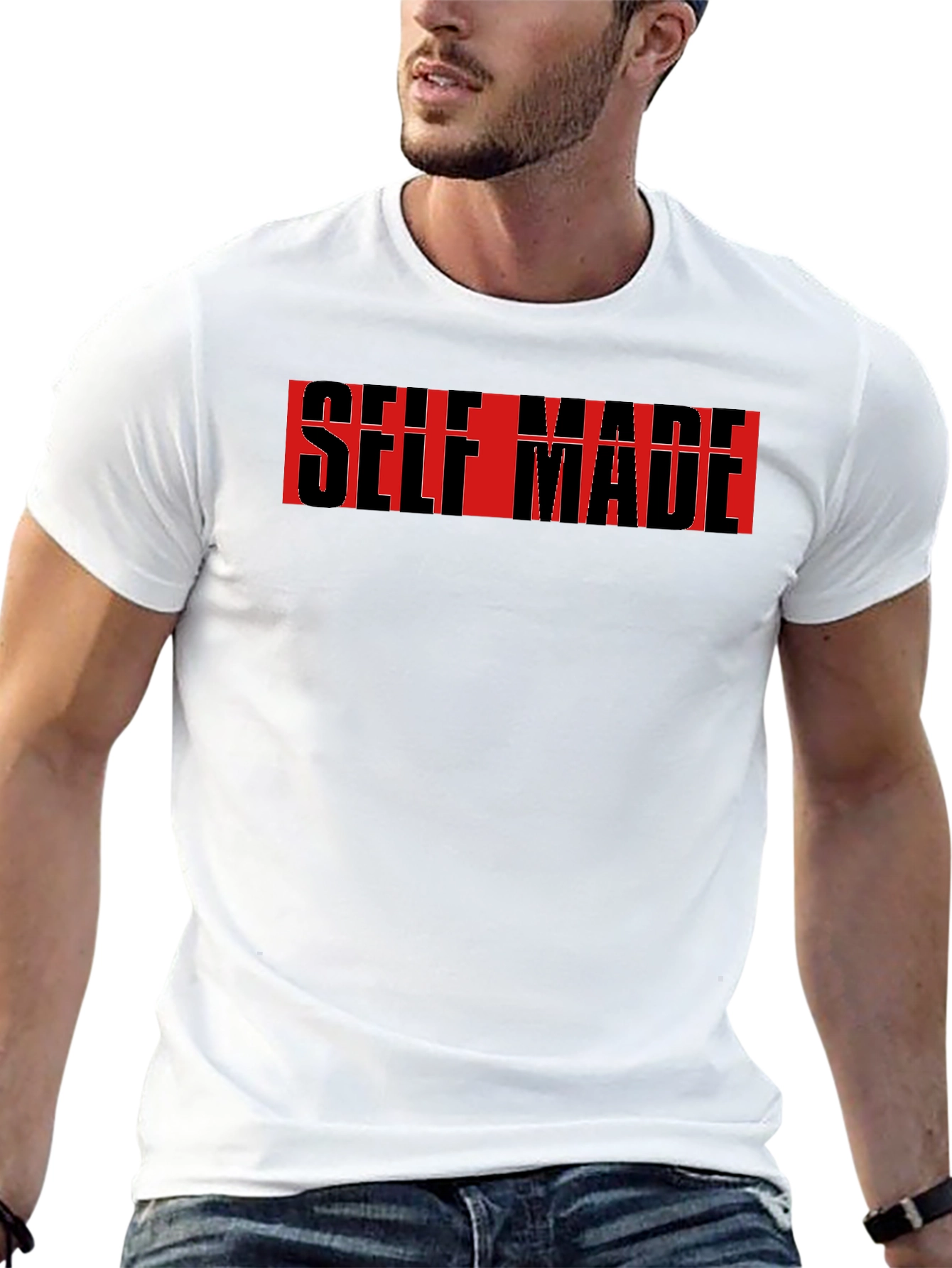 Self Made Black Graphic T-Shirt