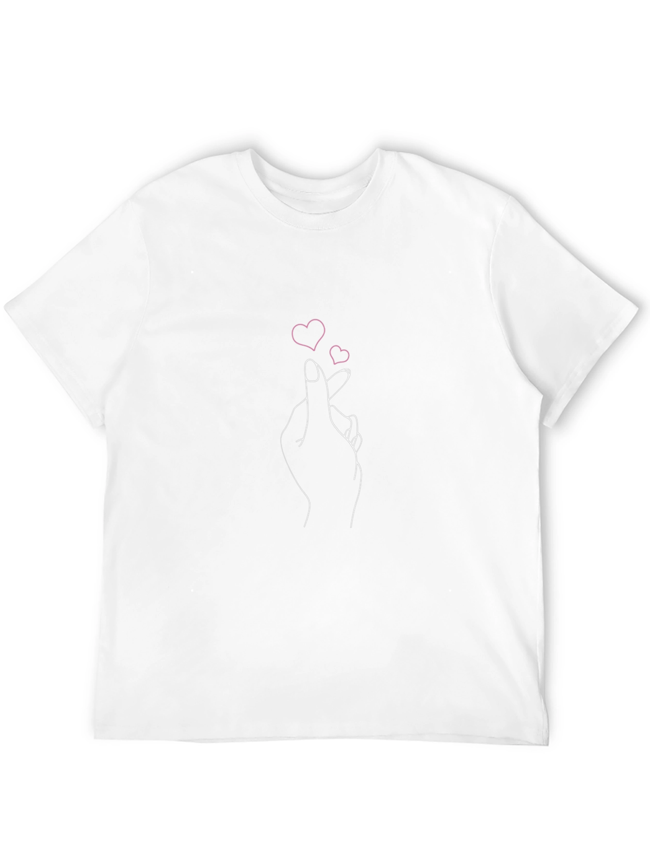Heart Fingers Graphic Tee - Stylish Black T-Shirt