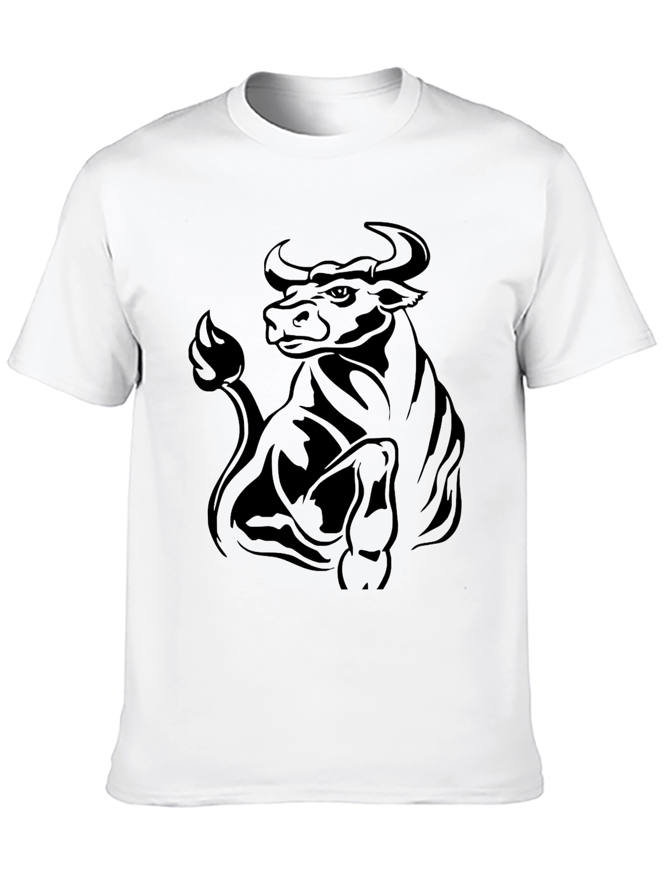 Black Bull Graphic Tee - Mens Fashion