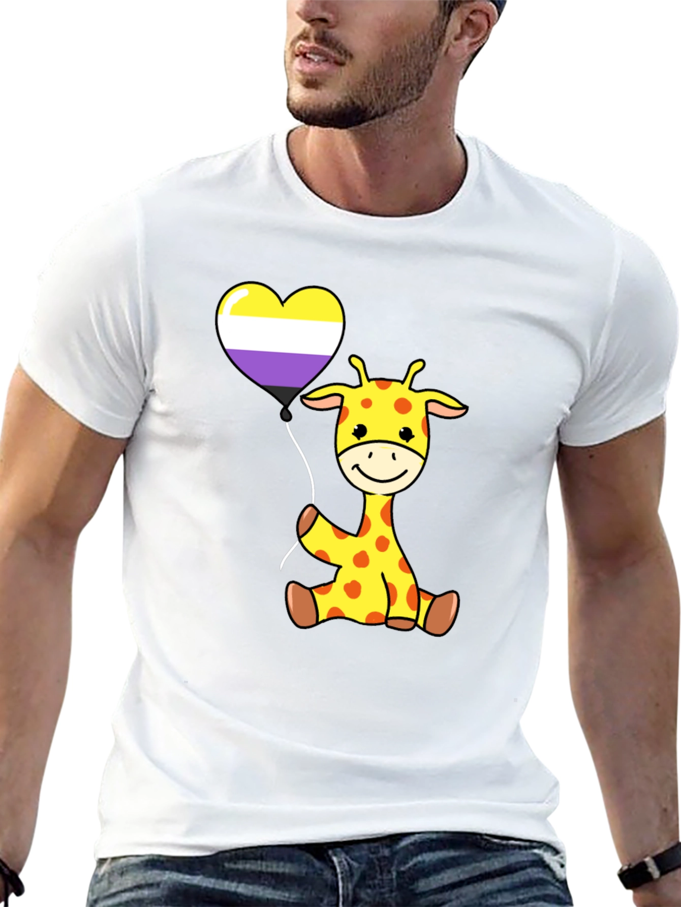 Giraffe Heart Balloon T-Shirt