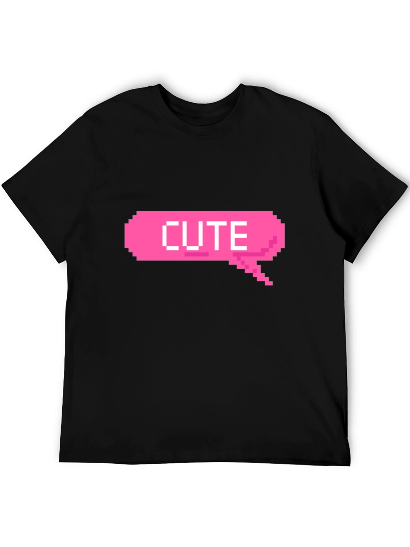 Cute Pixel Bubble Black T-Shirt