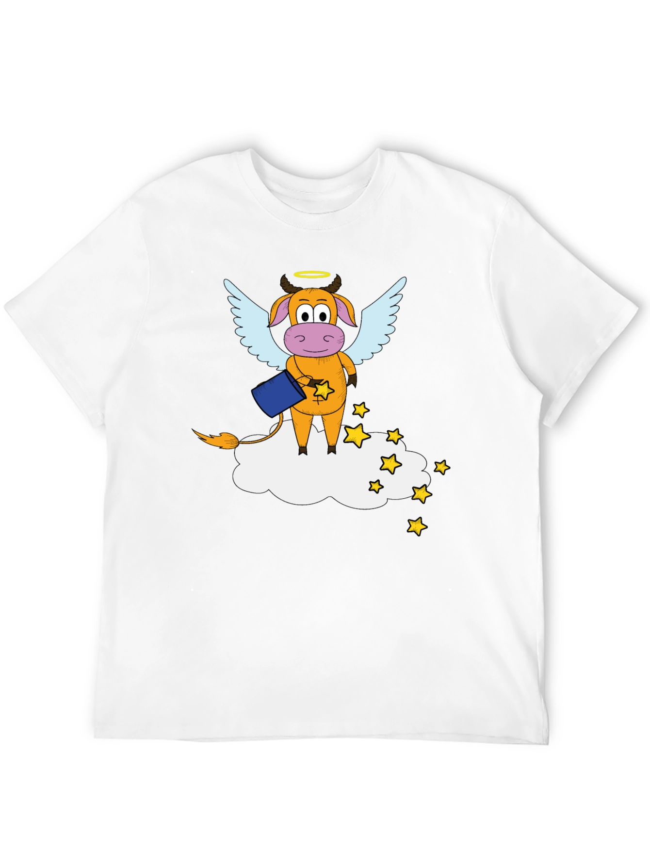 Cow Angel T-Shirt: Funny Cartoon Graphic Tee