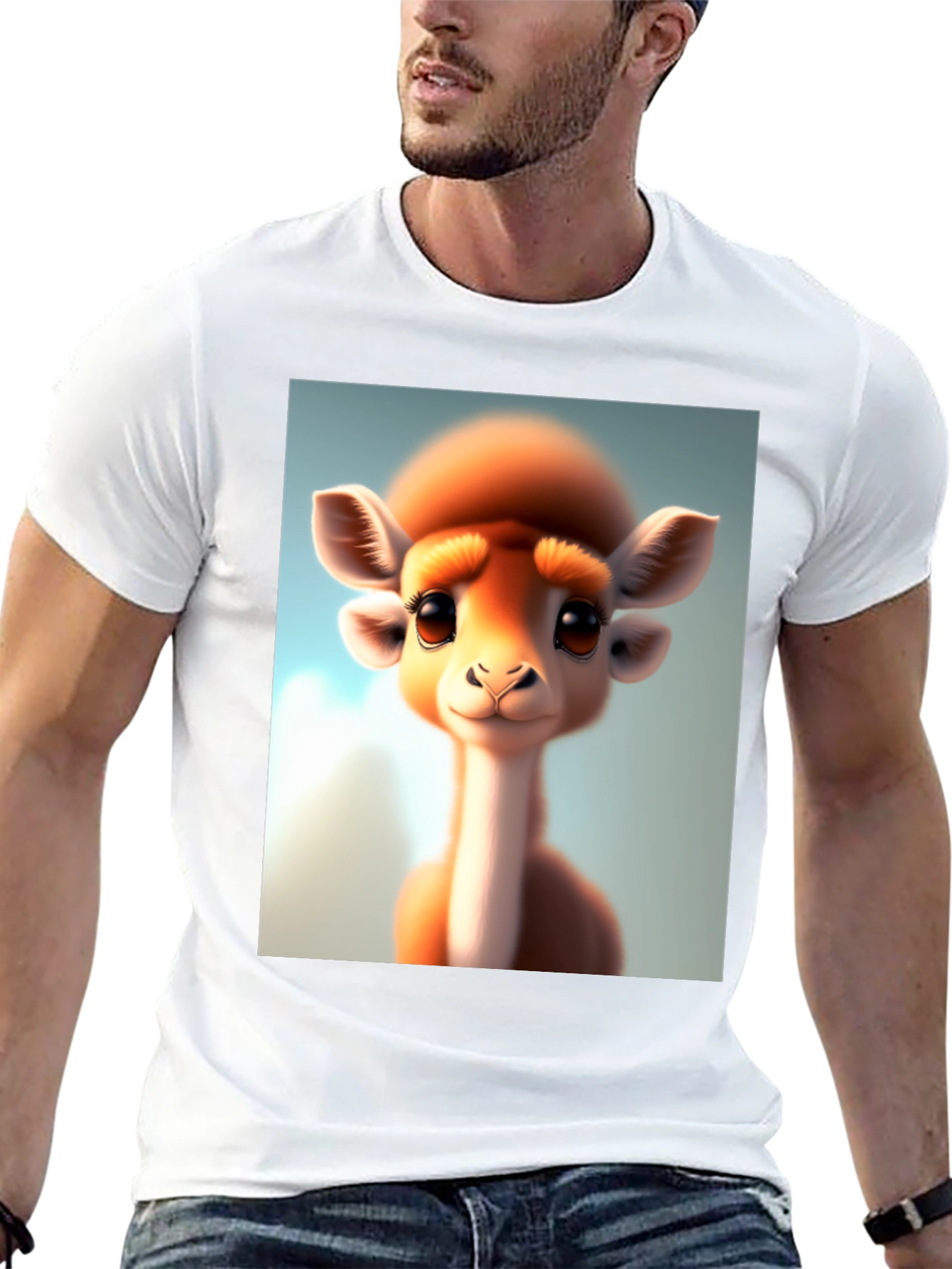 Cute Llama Graphic Tee - Black Unisex