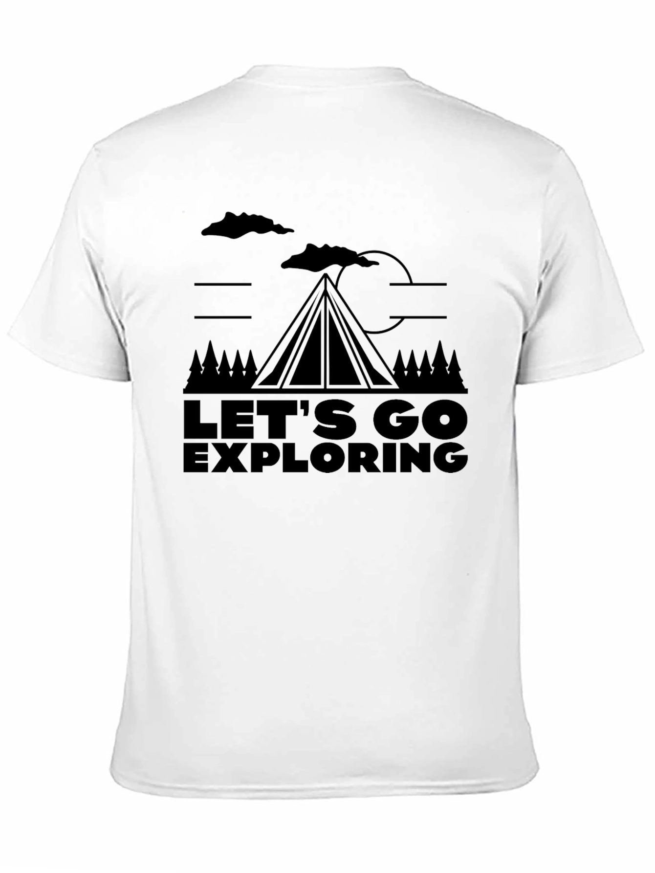 Lets Go Exploring Black Graphic Tee