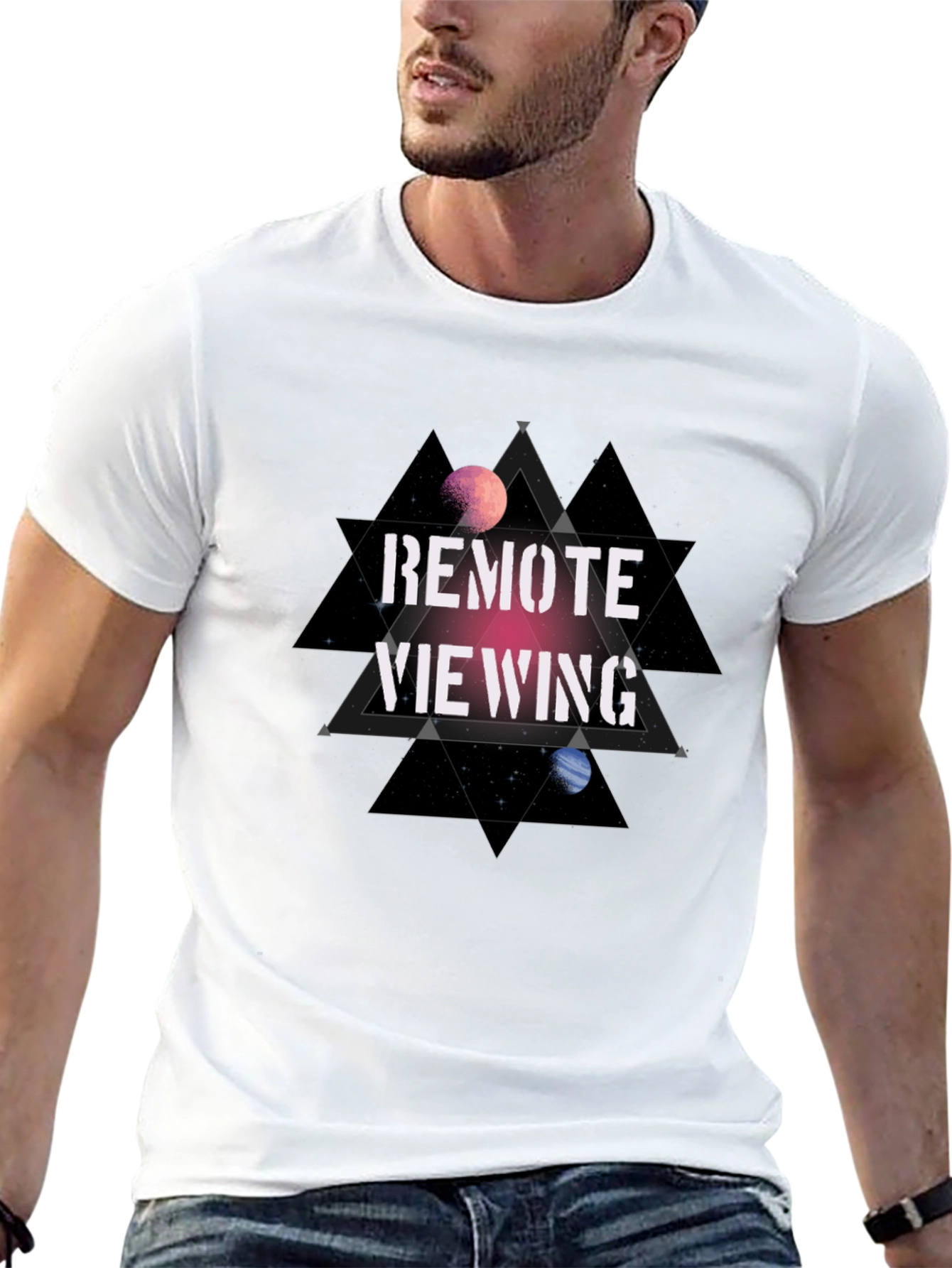 Remote Viewing Graphic T-Shirt - Black
