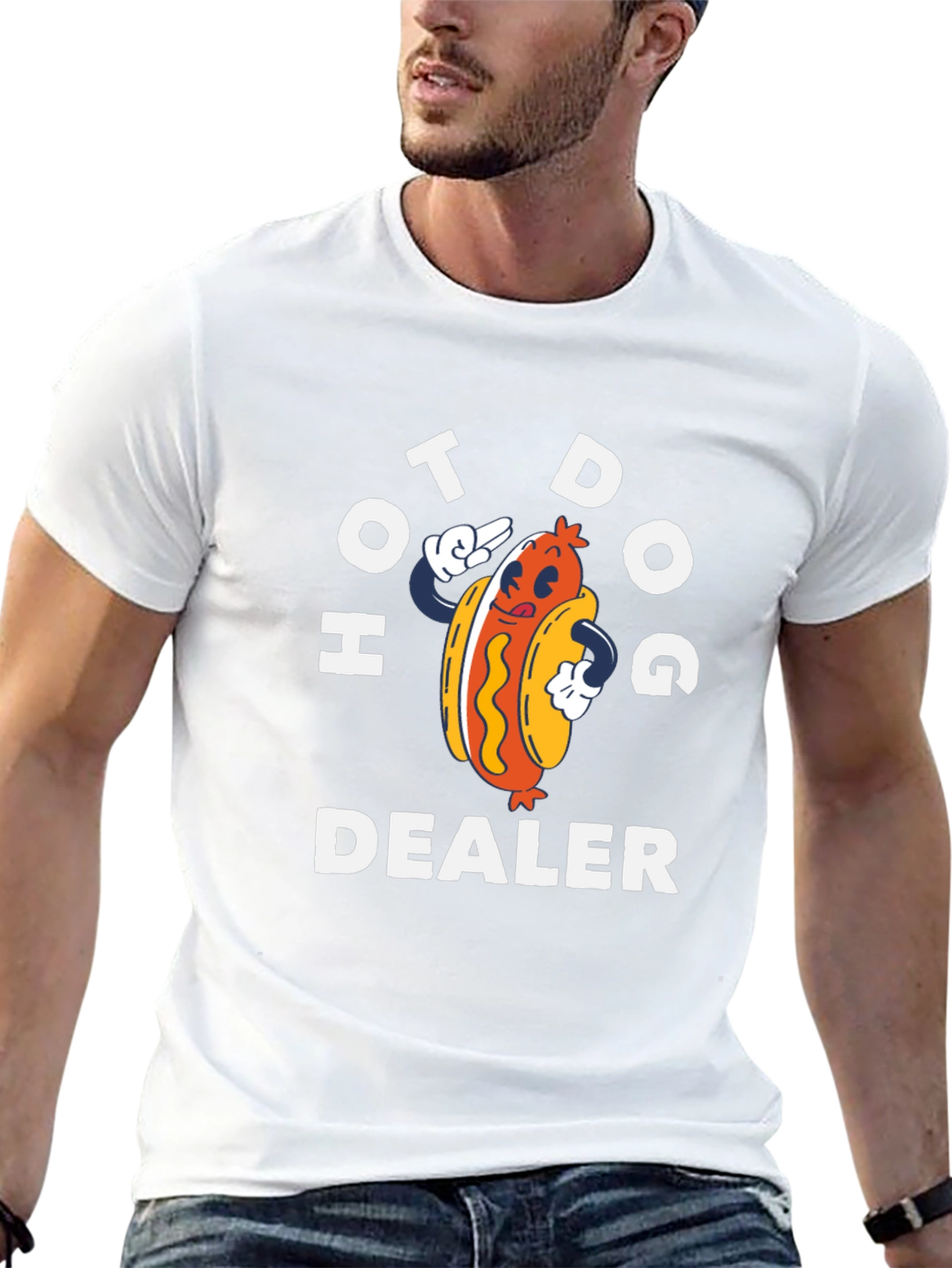 Hot Dog Dealer Graphic T-Shirt - Fun Foodie Tee