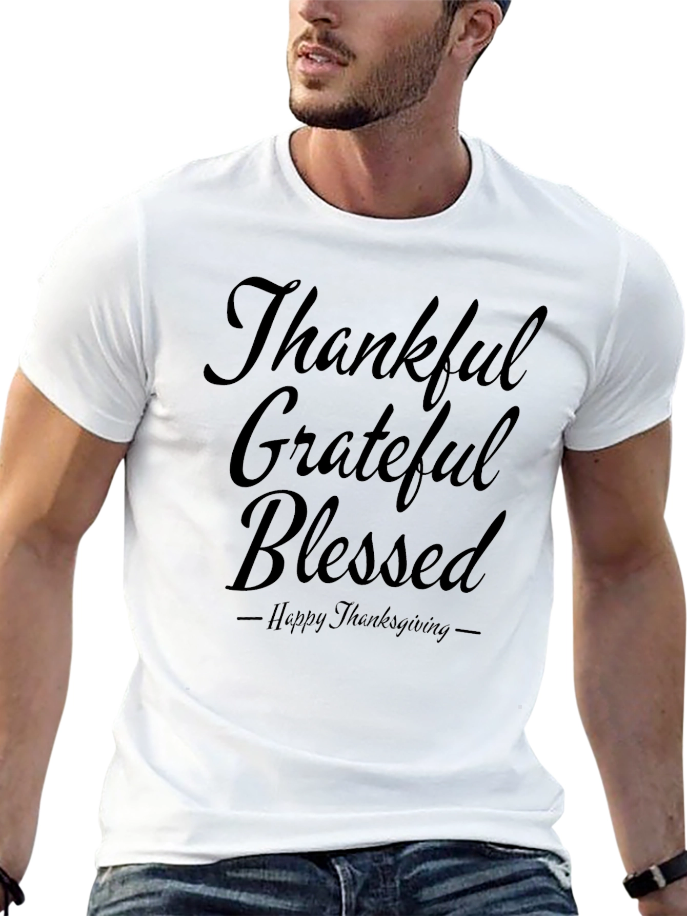 Thankful Grateful Blessed Thanksgiving T-Shirt