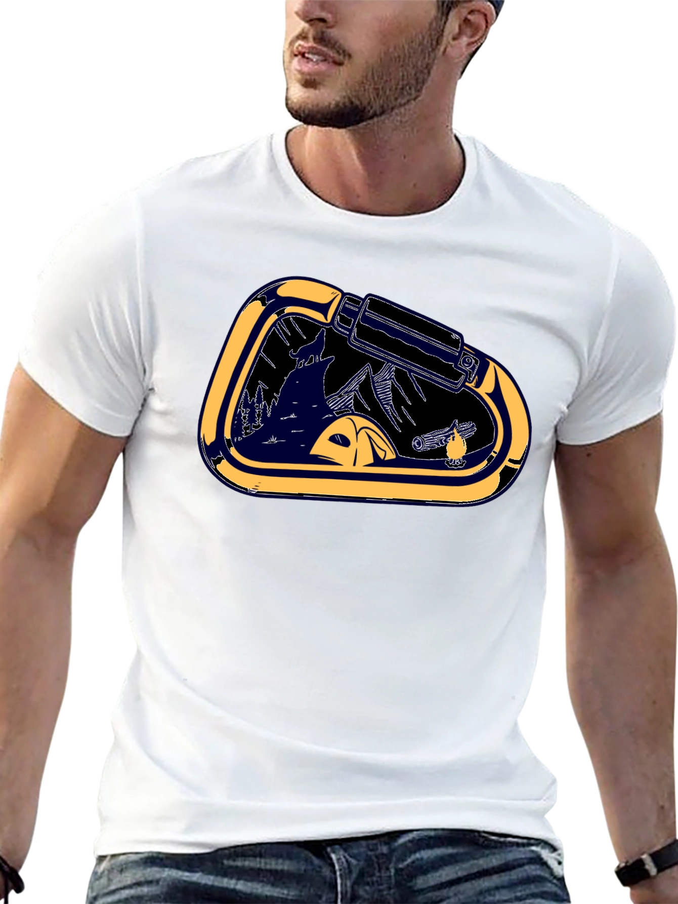 Carabiner Camping Graphic Tee