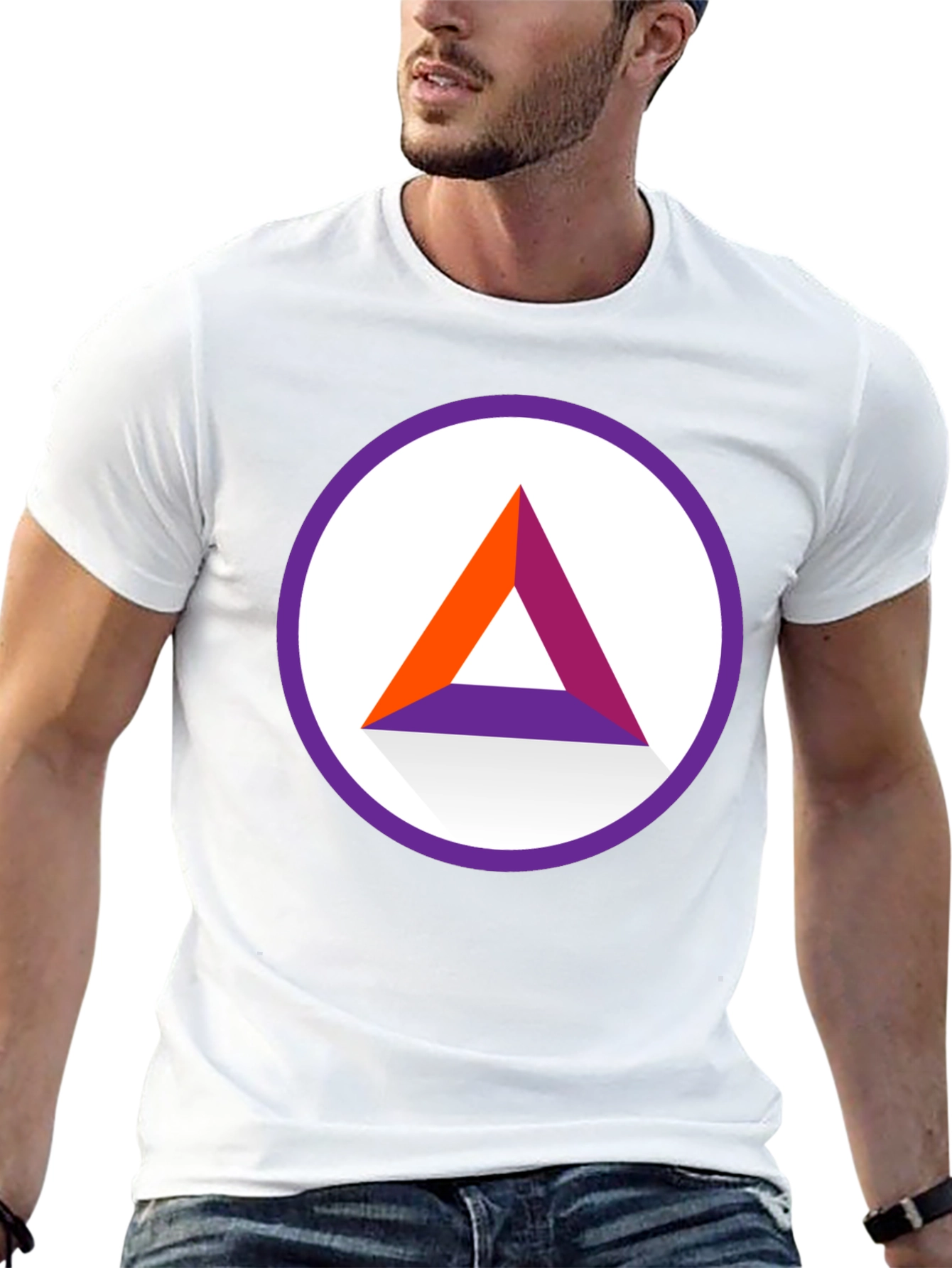 Modern Triangle Graphic Tee - Casual Comfort