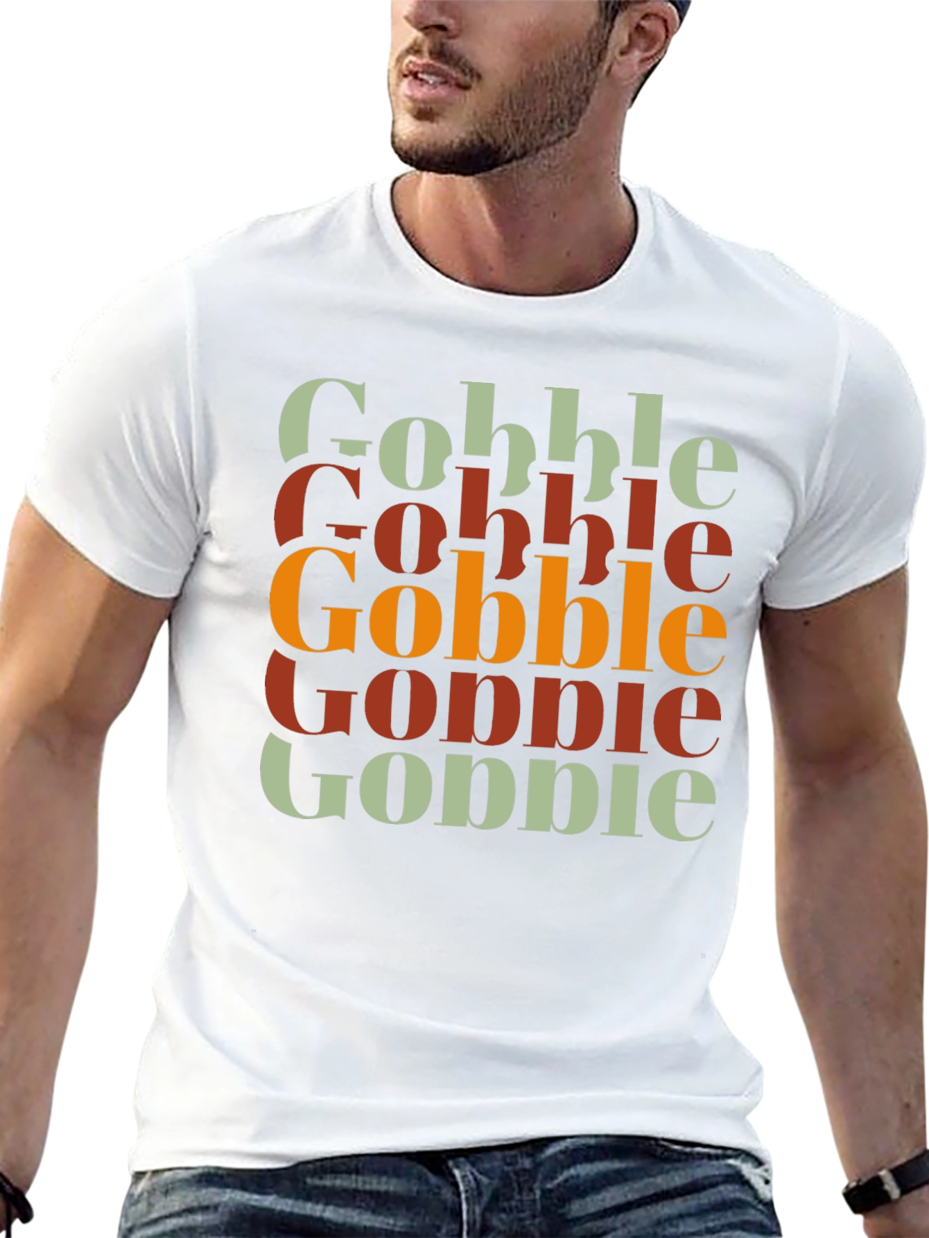 Gobble Thanksgiving T-Shirt - Festive Fall Apparel