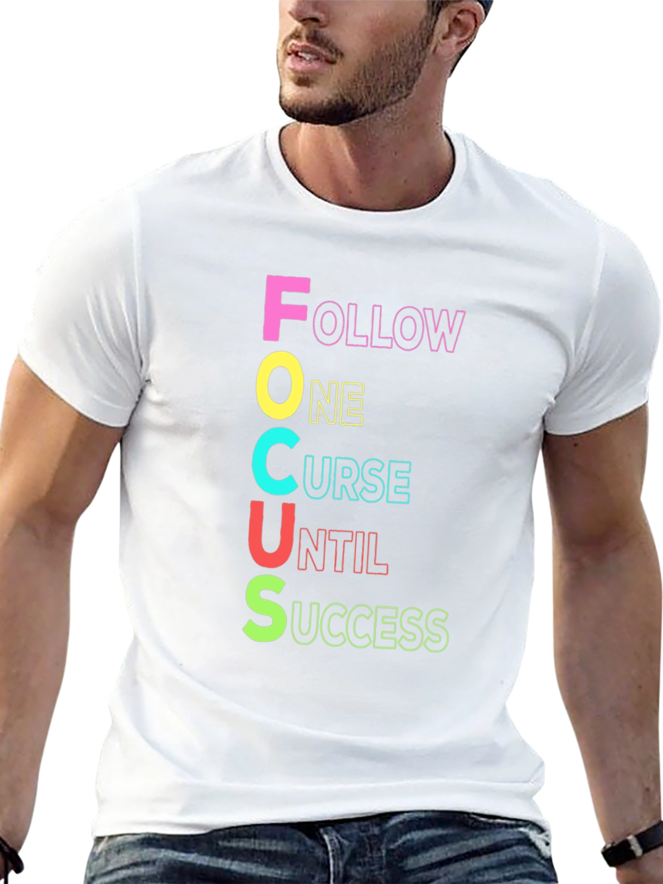 FOCUS Black Graphic Tee - Follow Your Dreams Shirt