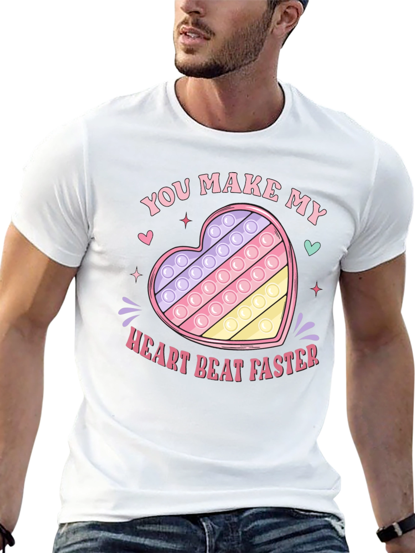 You Make My Heart Beat Faster Pop It T-Shirt