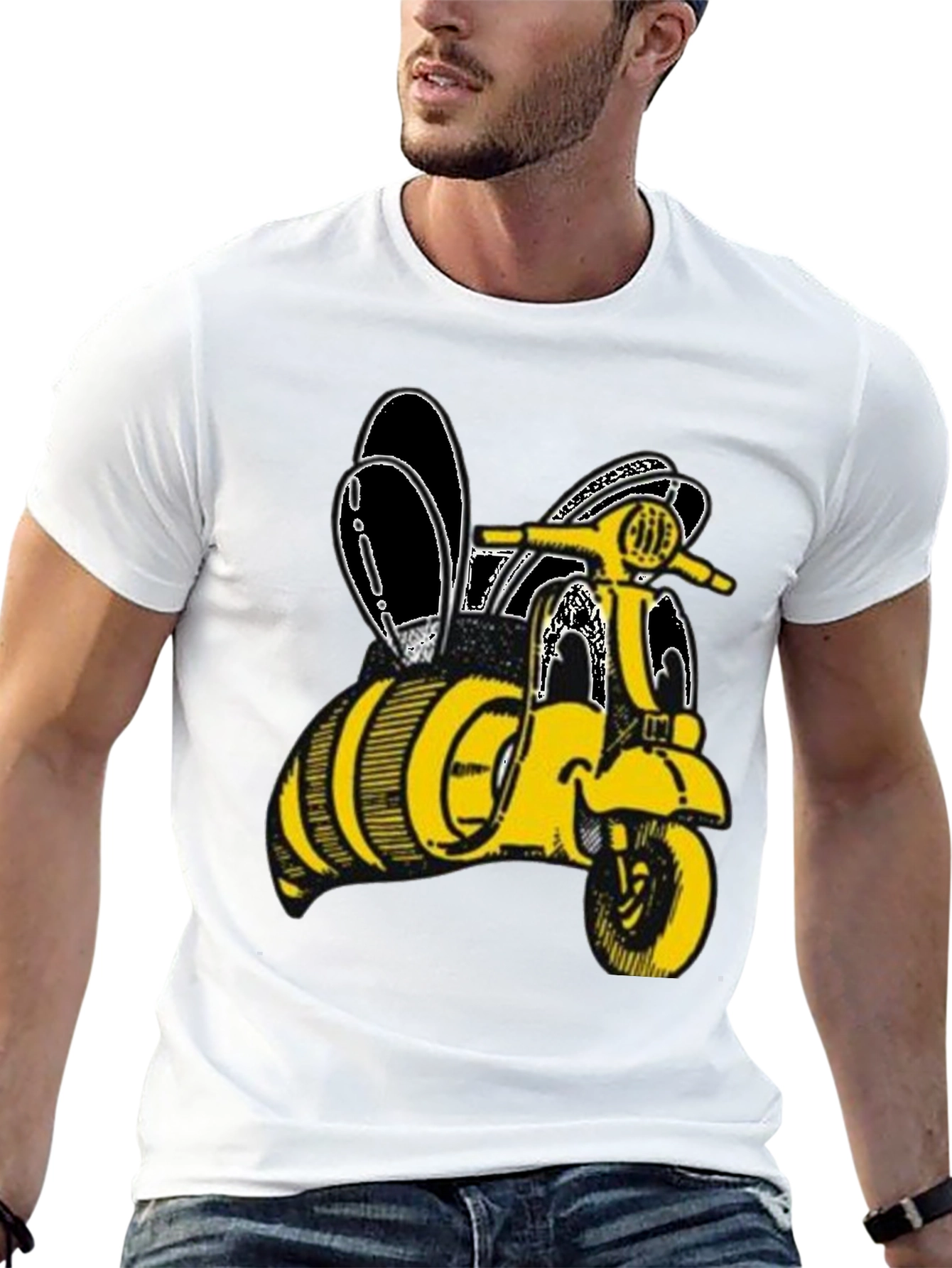 Bee Vespa Black T-Shirt
