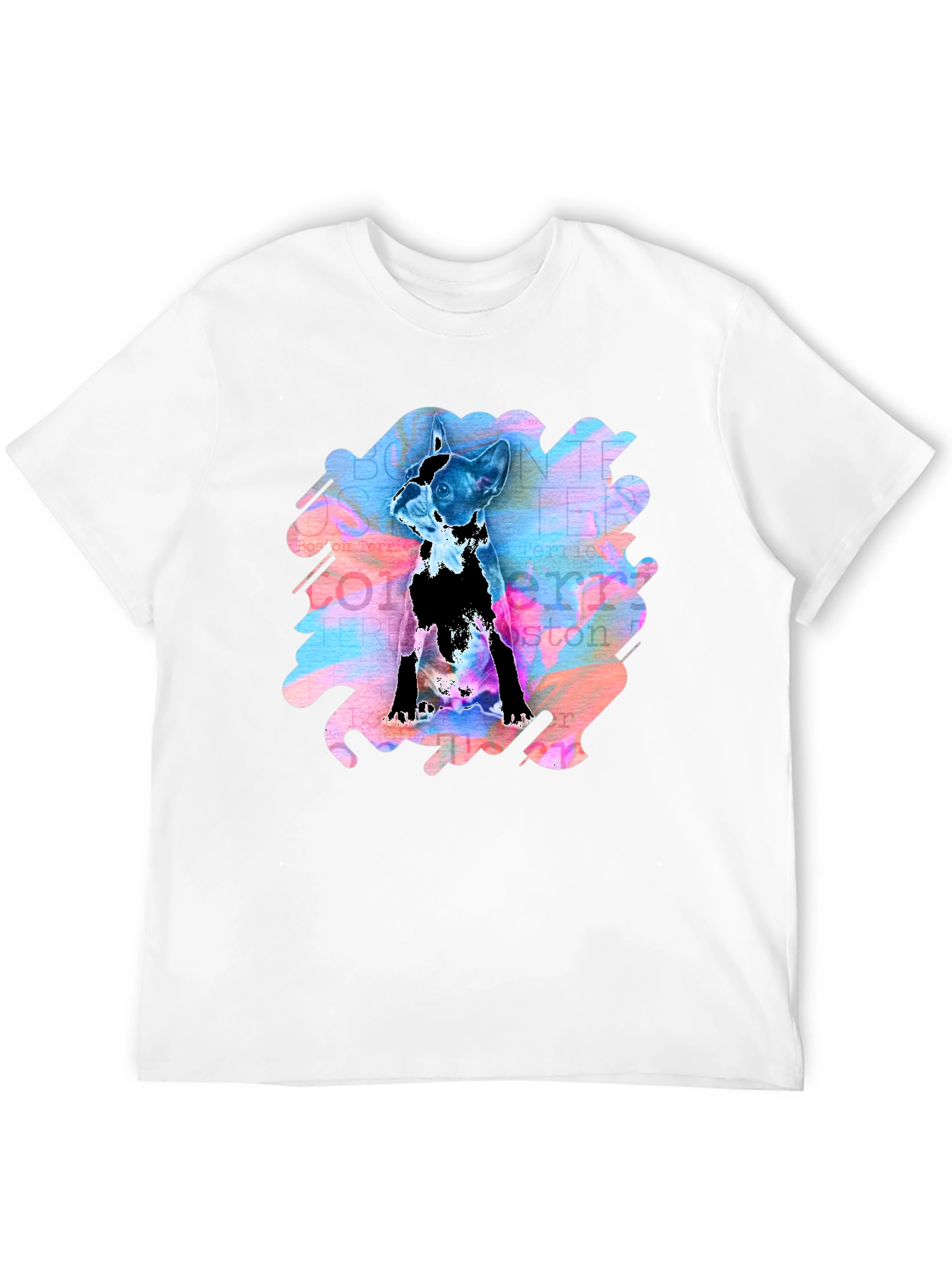 Boston Terrier Art T-Shirt - Unique Dog Lover Gift