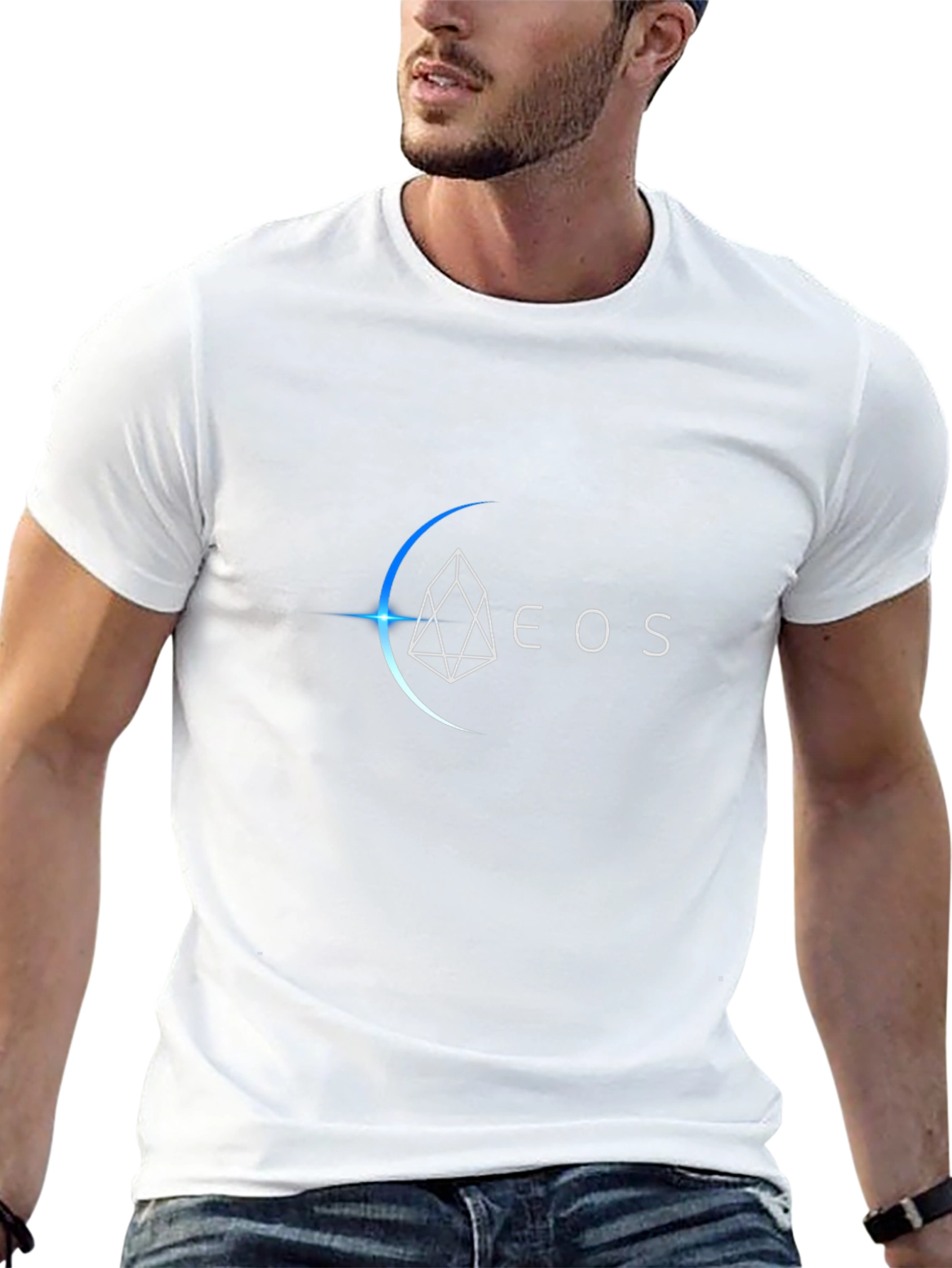 EOS Crypto Black T-Shirt - Blockchain Design