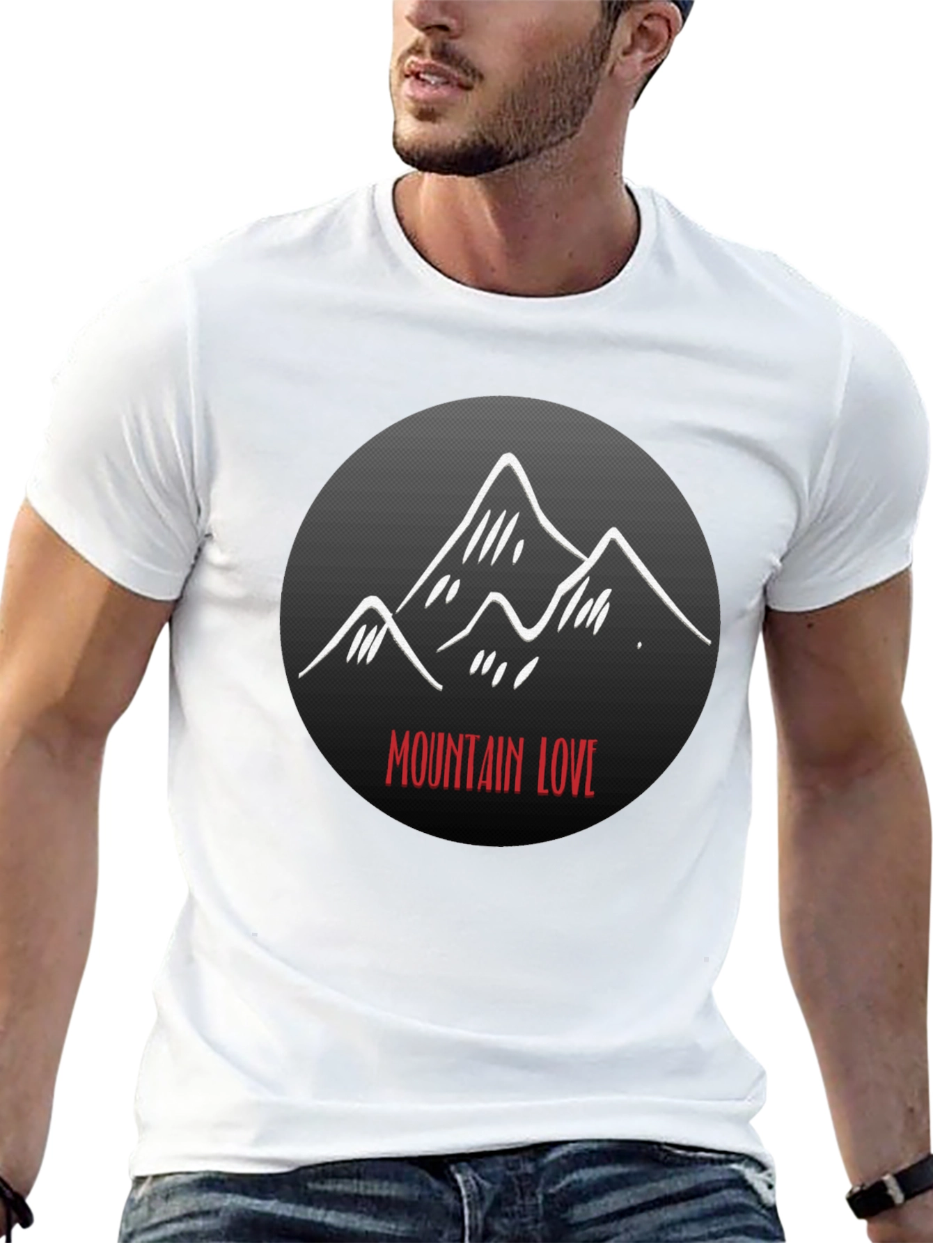 Mountain Love Graphic Black T-Shirt
