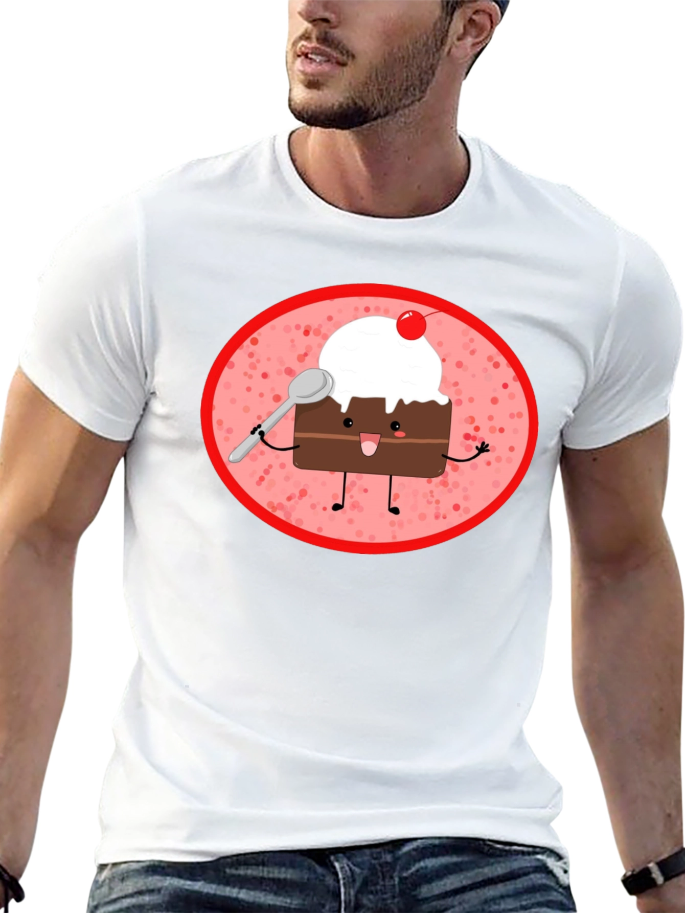 Dessert Lover T-Shirt: Cute Cake Cartoon Design