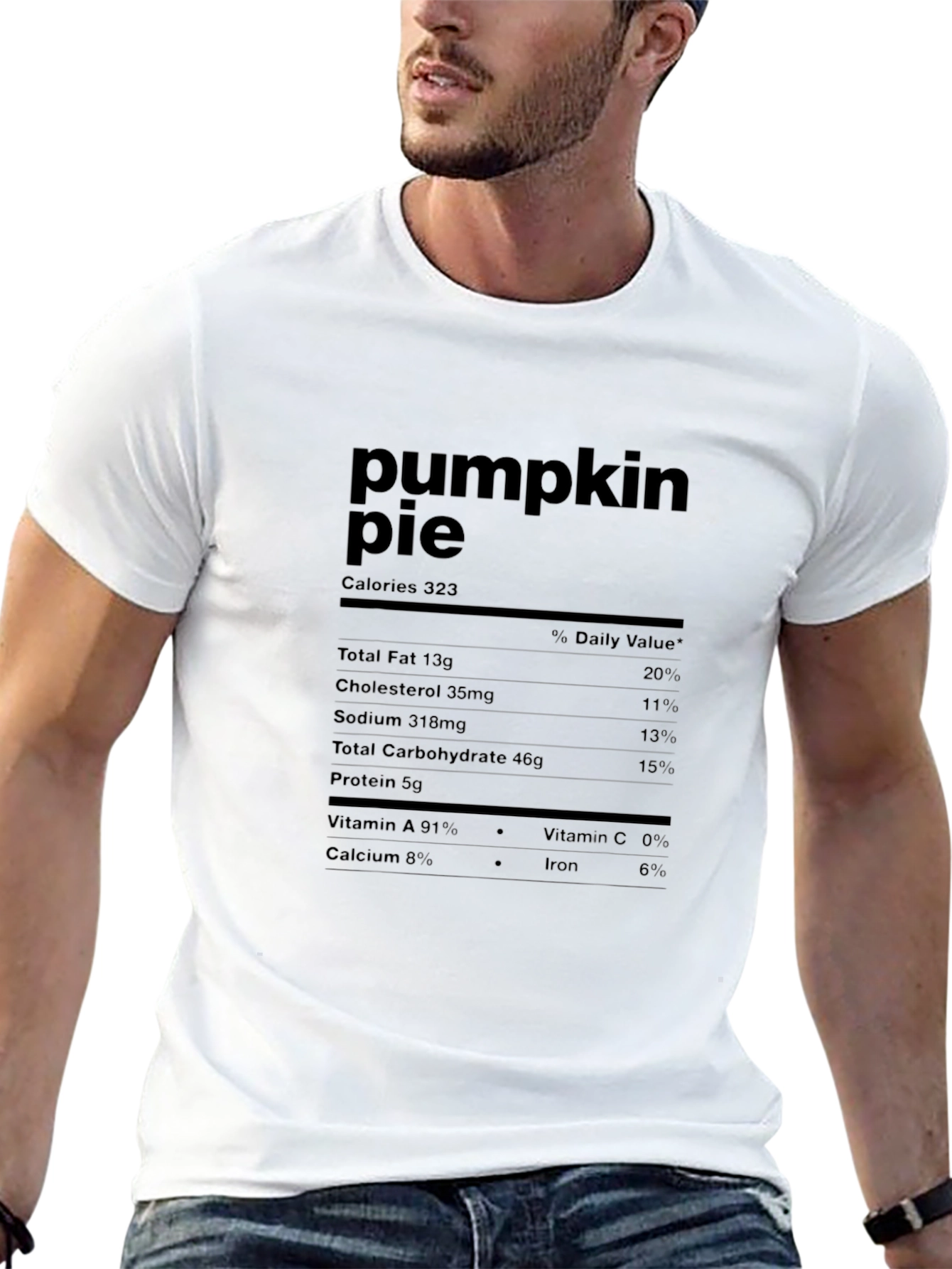 Pumpkin Pie Nutrition Facts Graphic T-Shirt