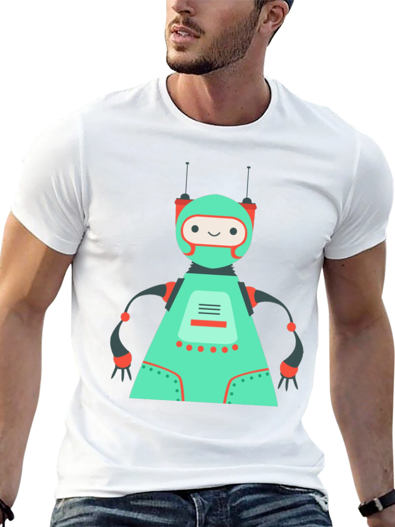 Robot Graphic Tee - Fun Modern Design