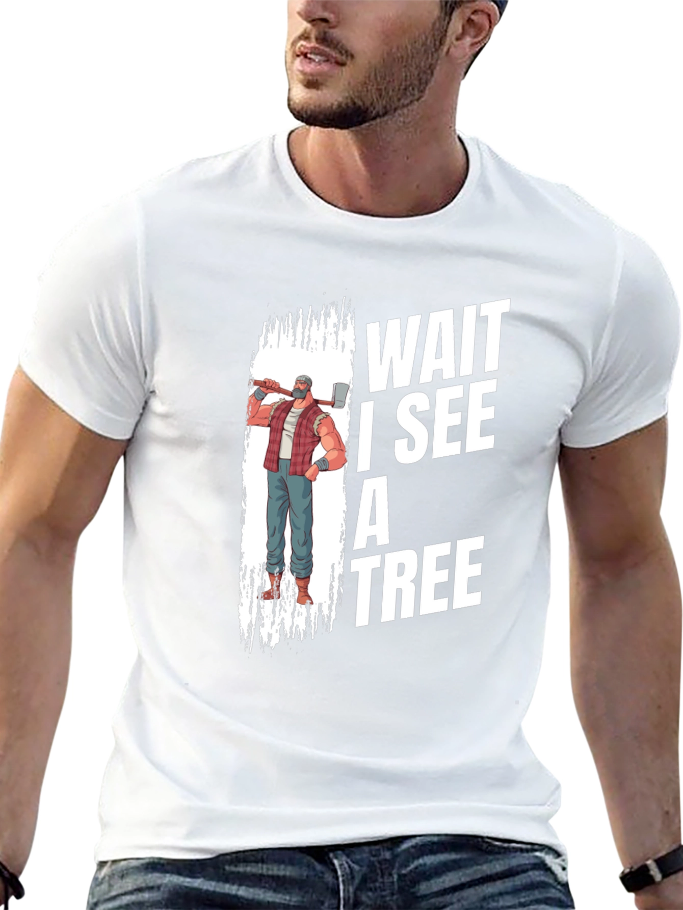 Wait I See A Tree Graphic T-Shirt
