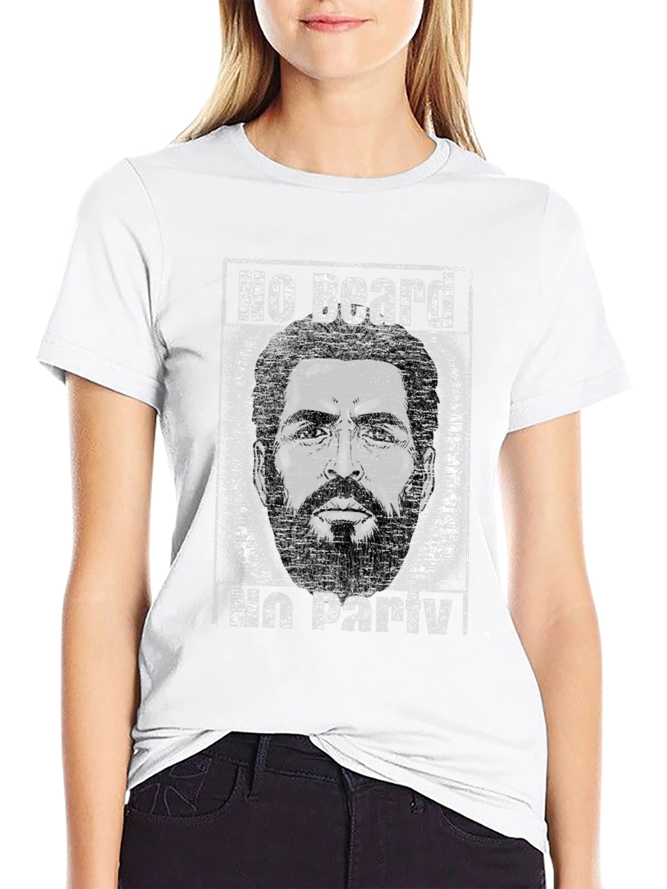 No Beard No Party Funny Graphic T-Shirt