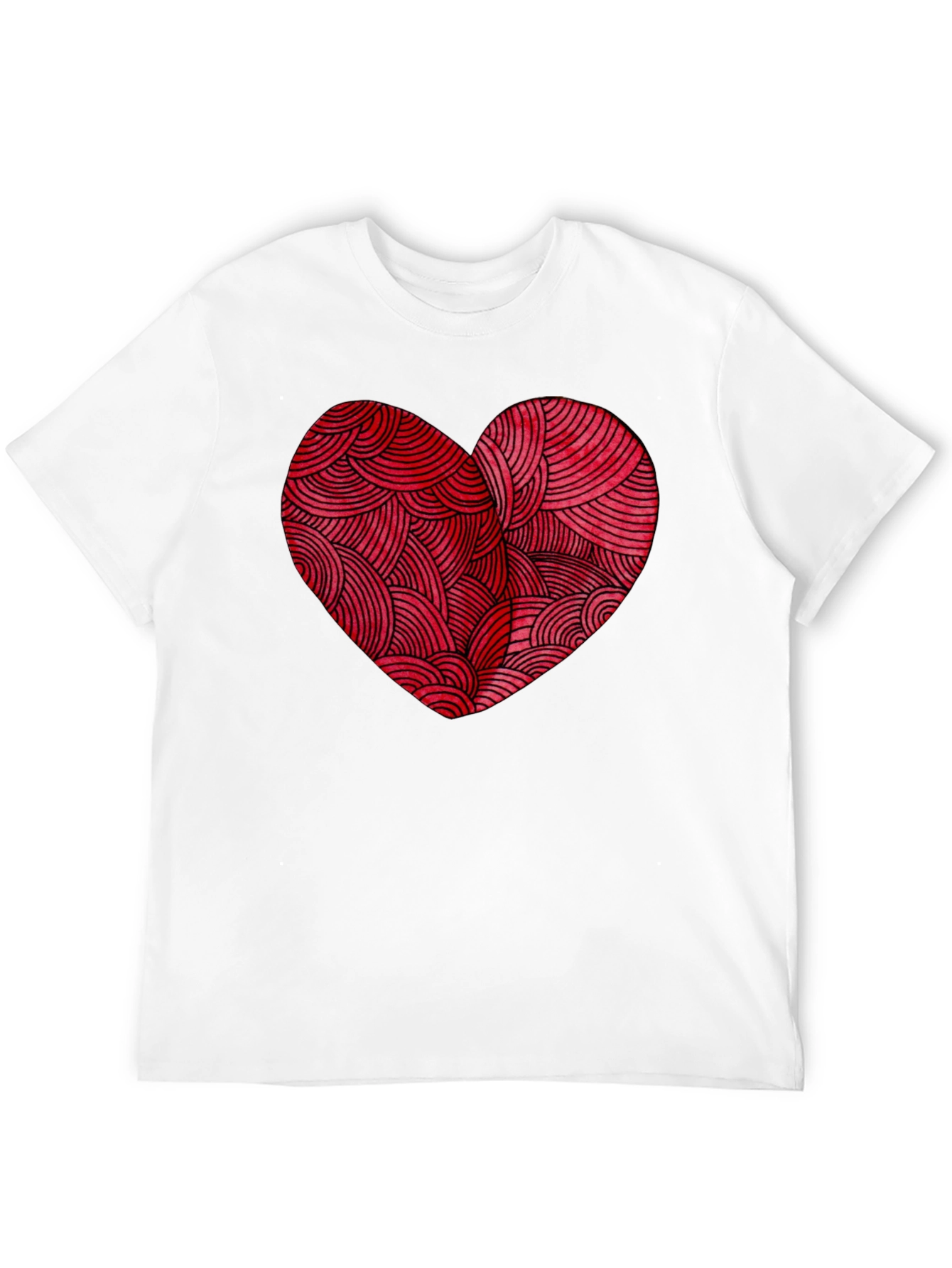 Heart Graphic Tee - Mens Black T-Shirt