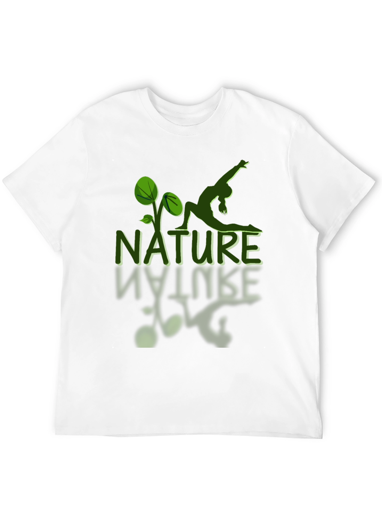 Nature Yoga Graphic T-Shirt - Black Cotton Tee