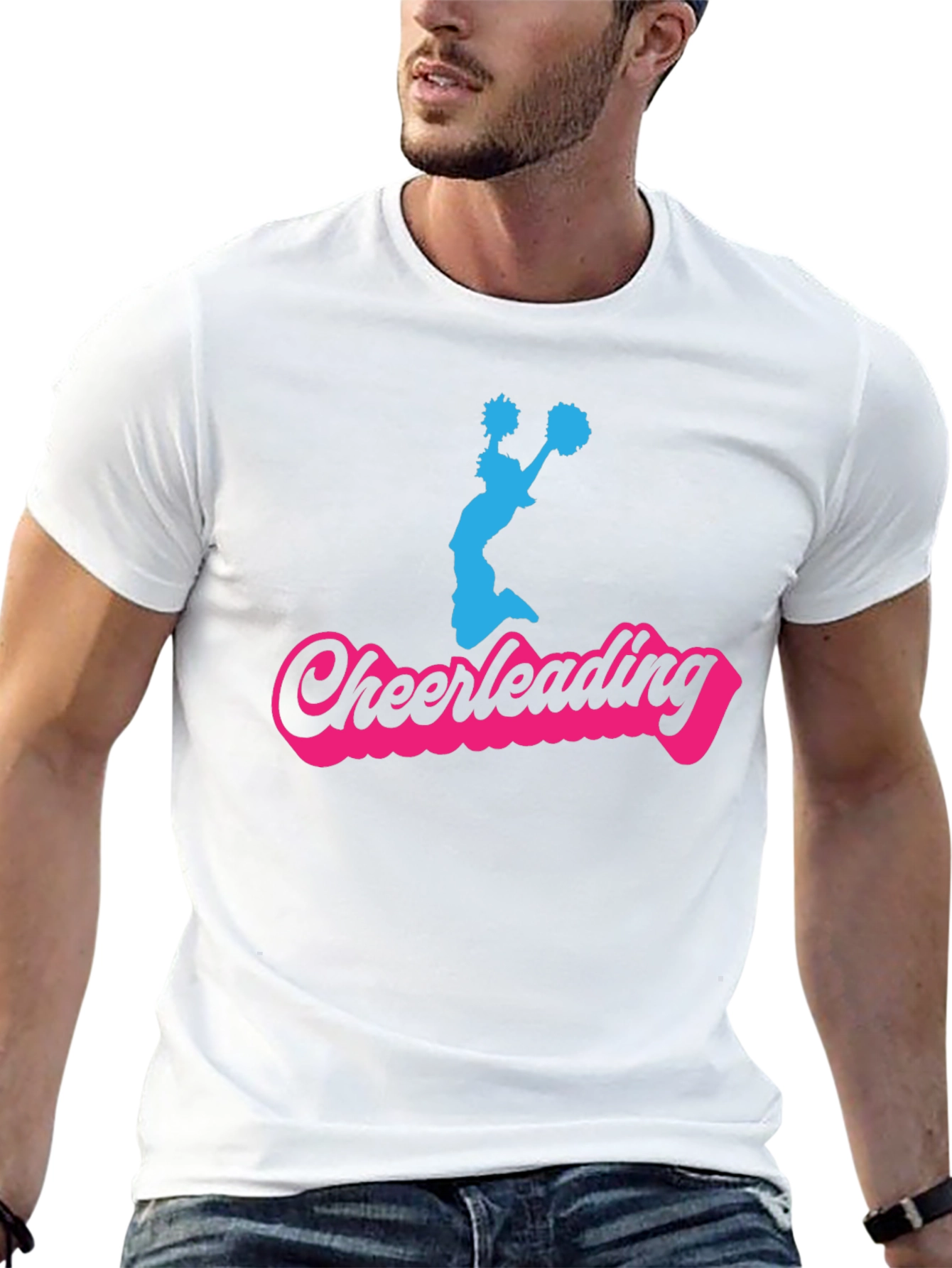 Cheerleading Graphic T-Shirt - Black