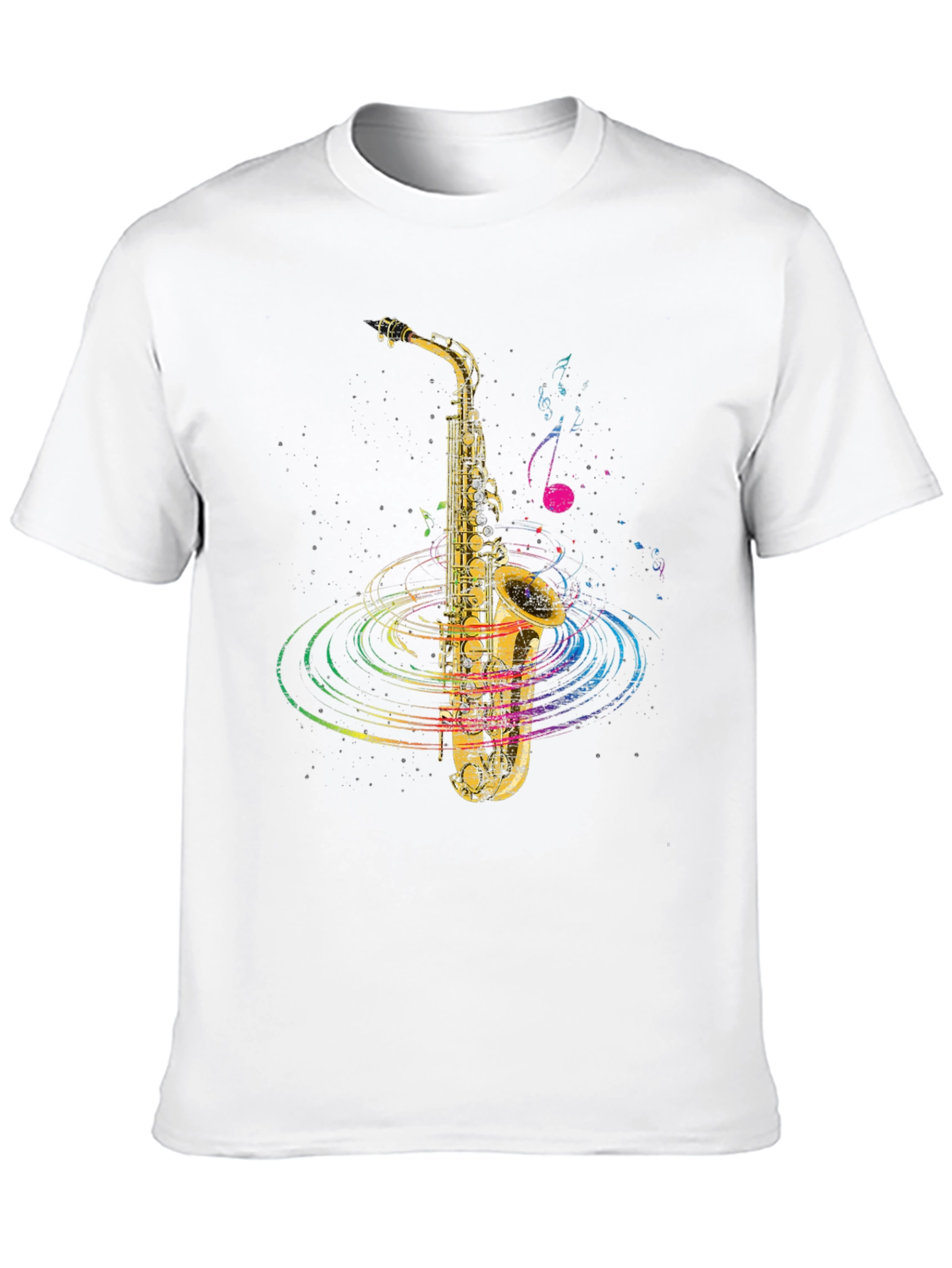 Saxophone Music Graphic Black T-Shirt