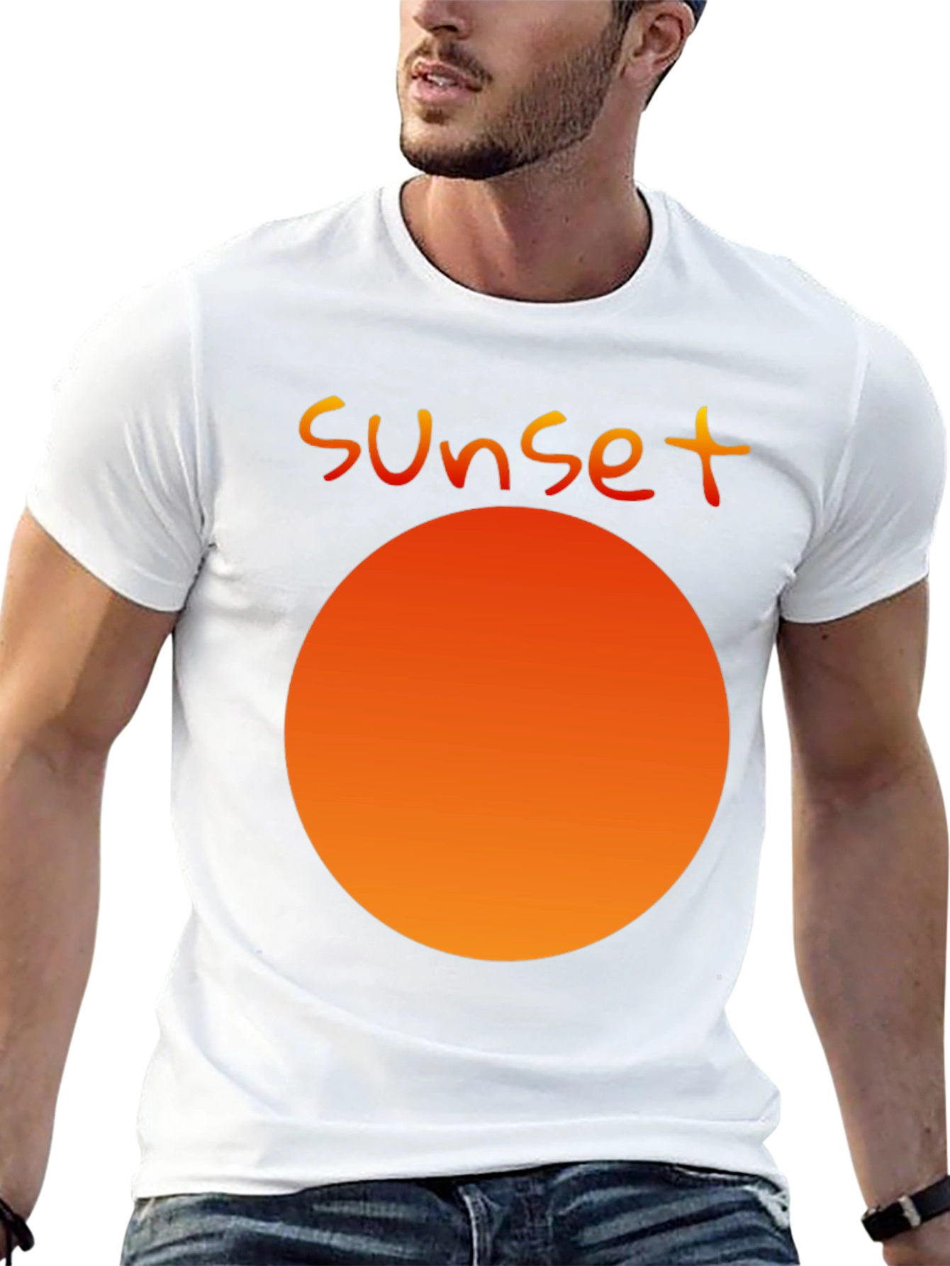 Sunset Graphic Black T-Shirt