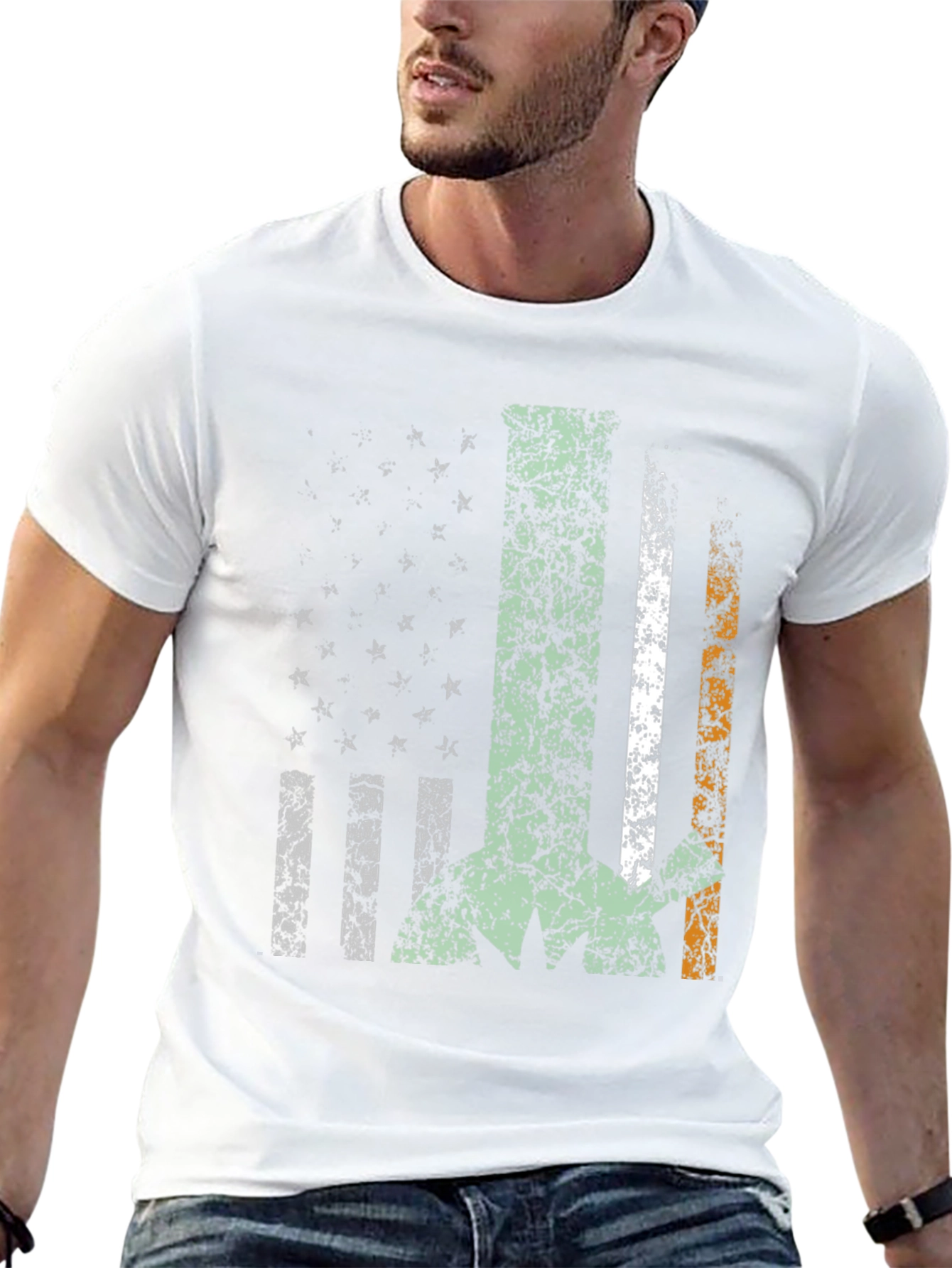 Irish American Flag Graphic Tee