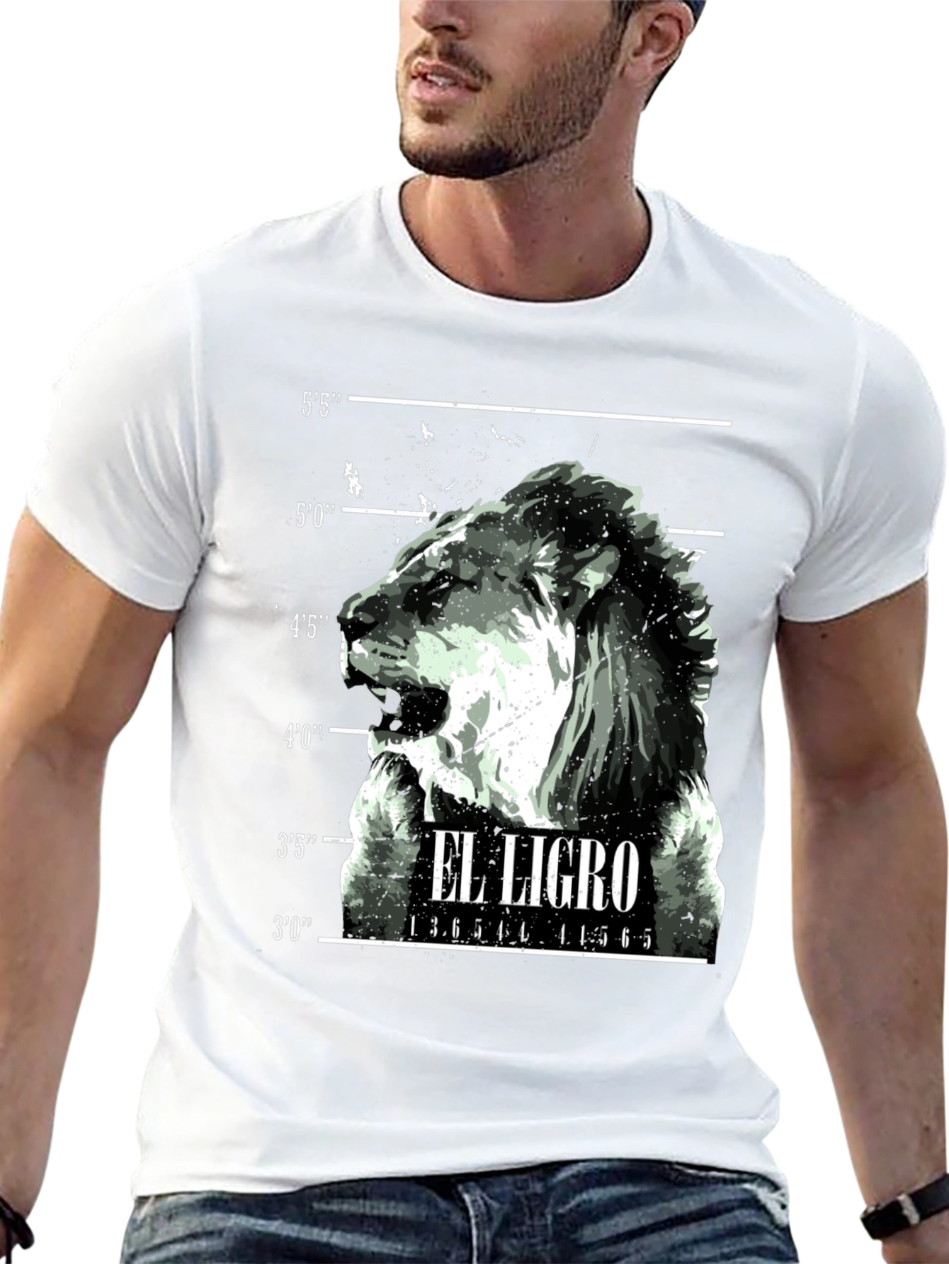 El Ligro Lion Mugshot Graphic Tee - Black