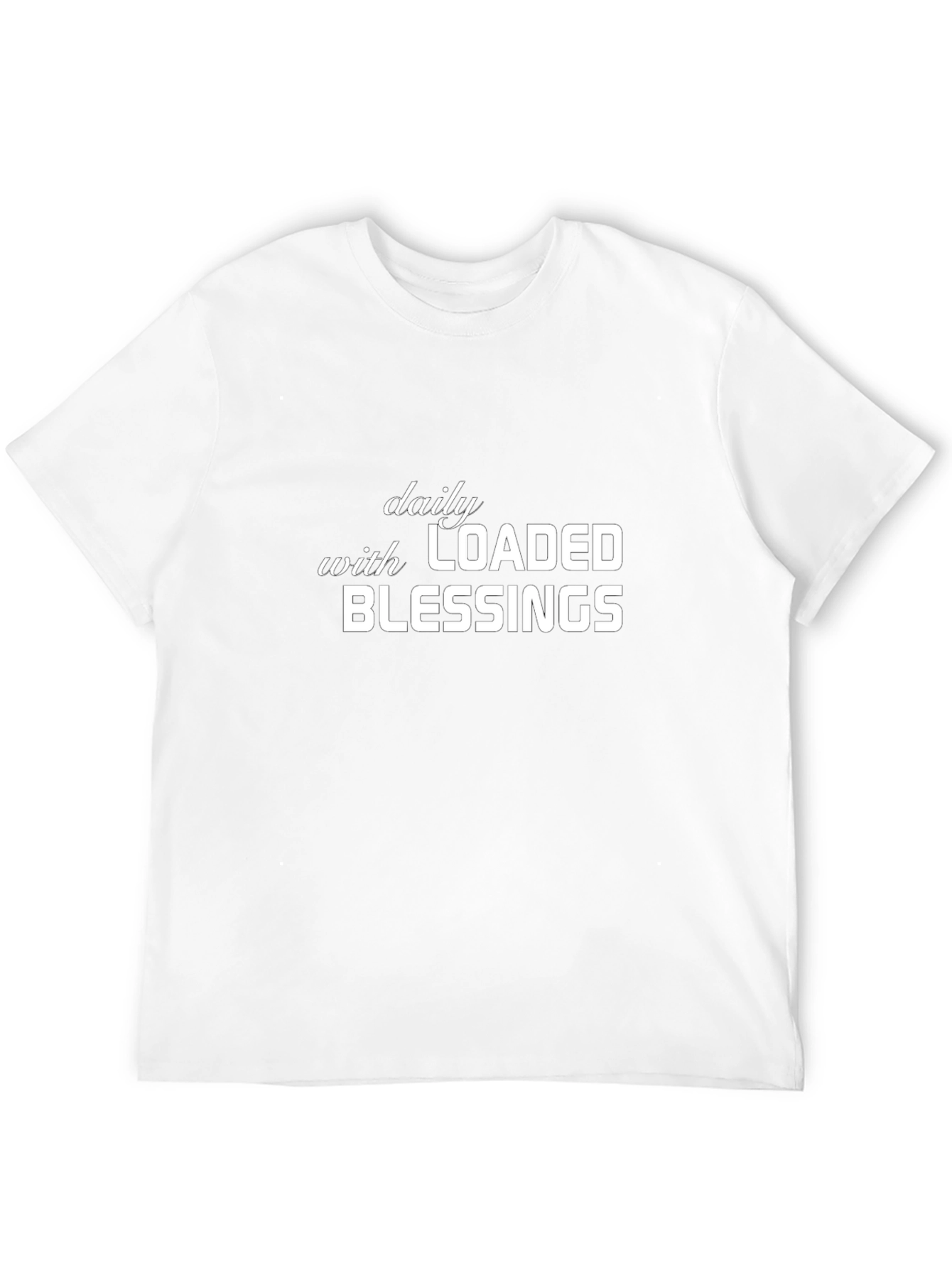 Daily with Loaded Blessings Black T-Shirt