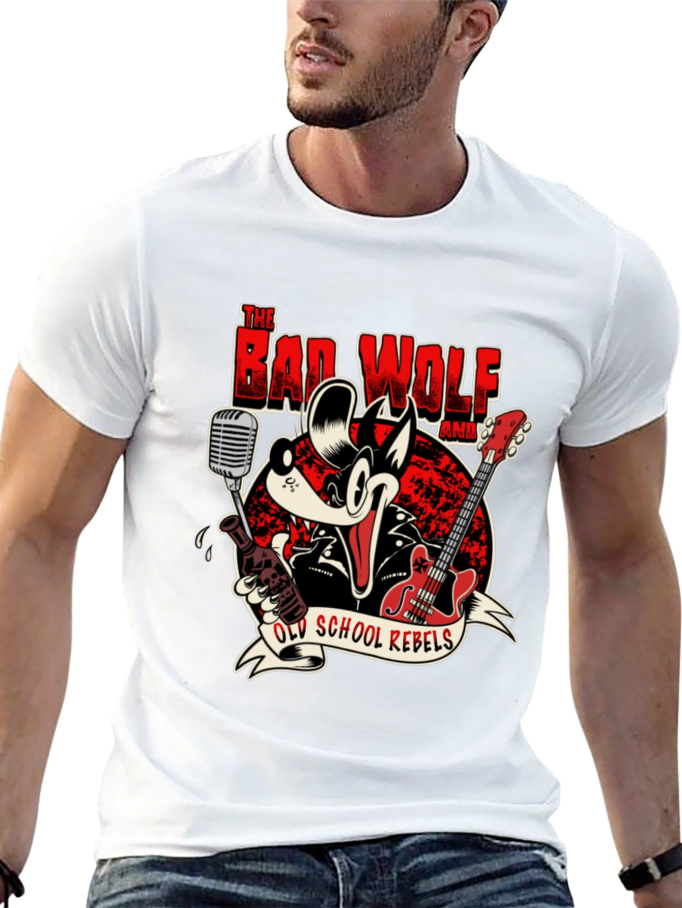 The Bad Wolf Band Old School Rebels Graphic T-Shirt
