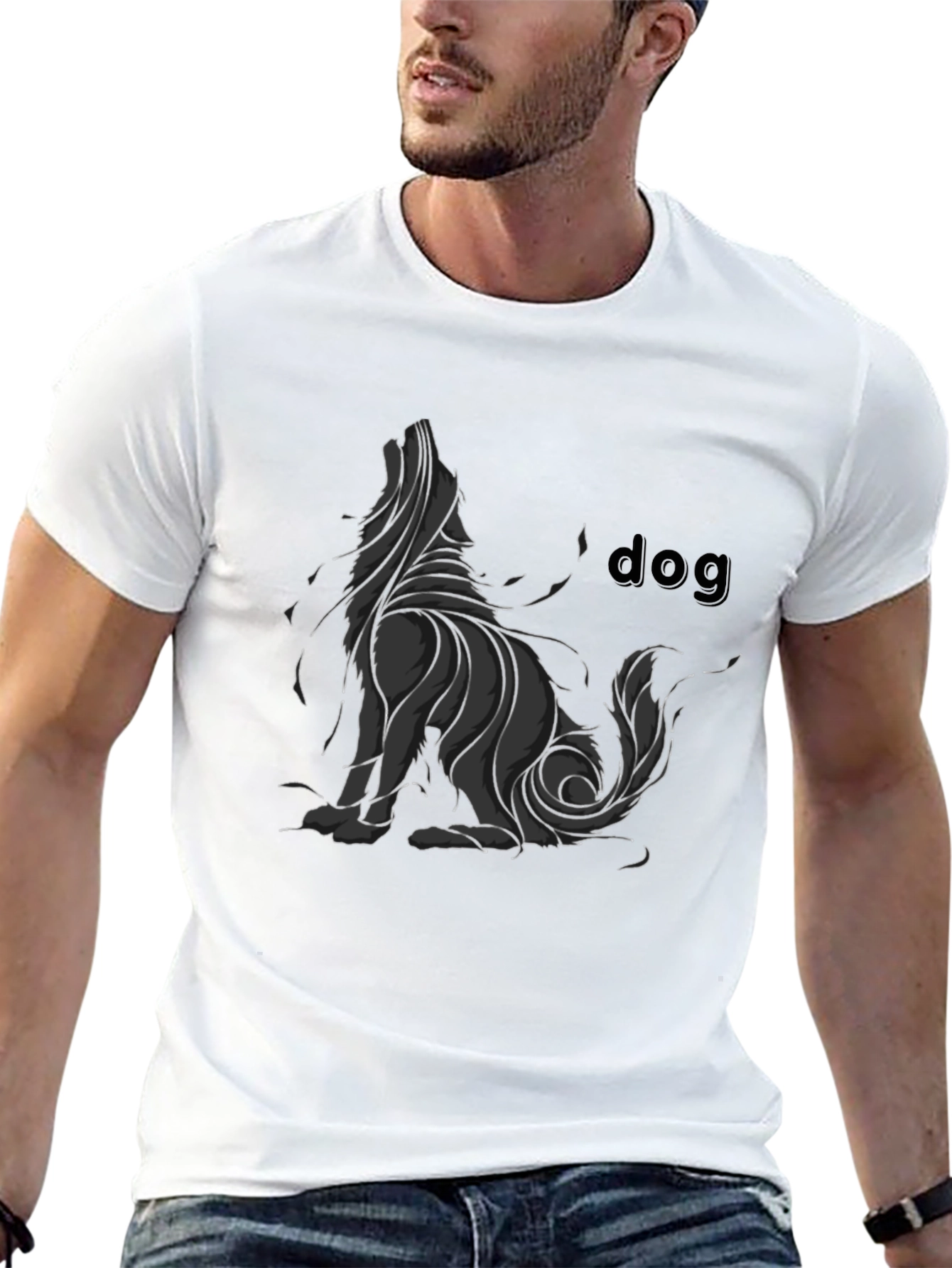 Black Dog Graphic T-Shirt