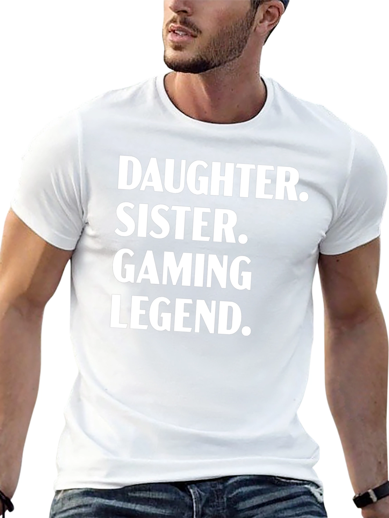 Daughter Sister Gaming Legend T-Shirt - Black