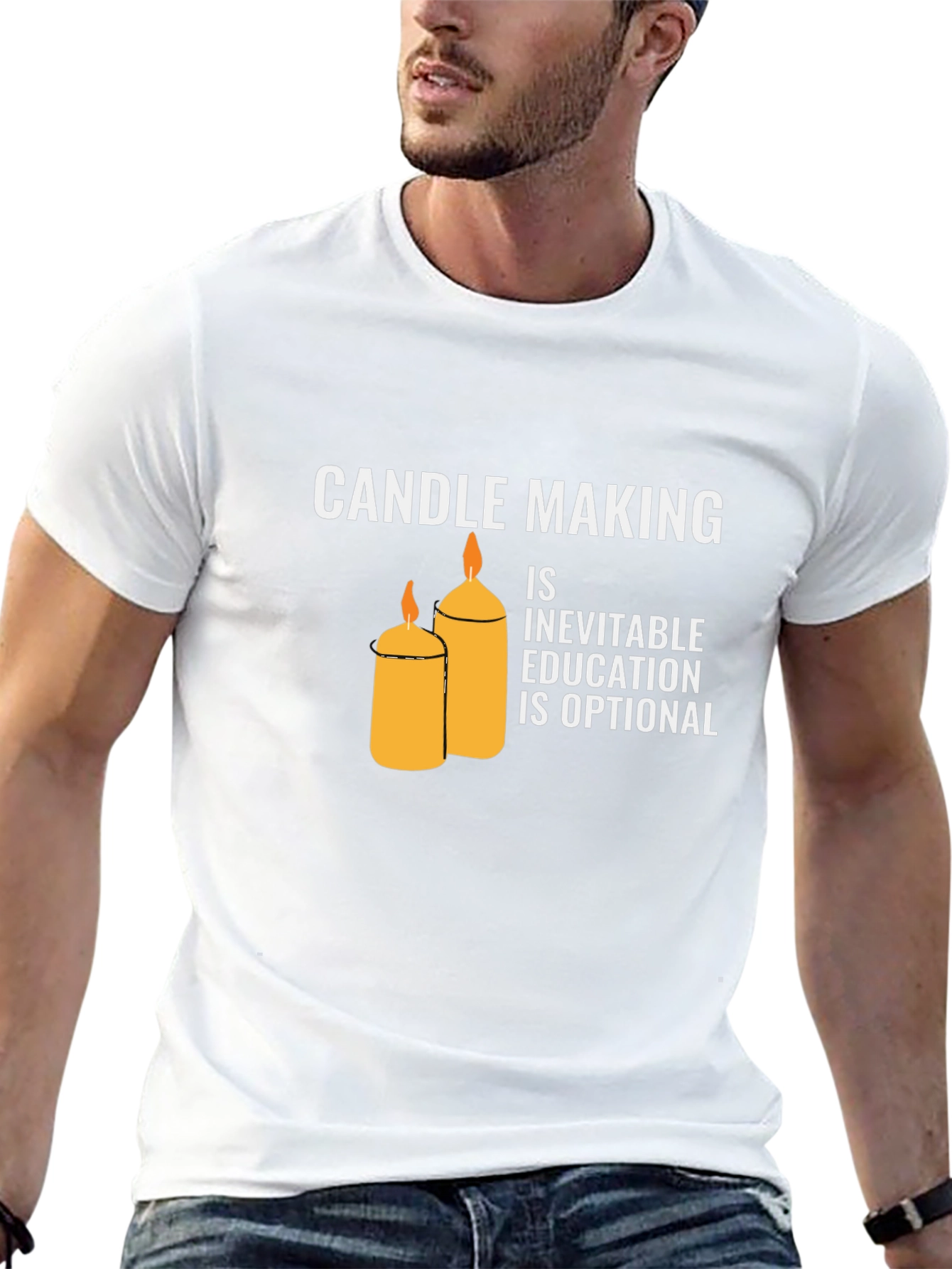 Candle Making T-Shirt: Inevitable Education Optional