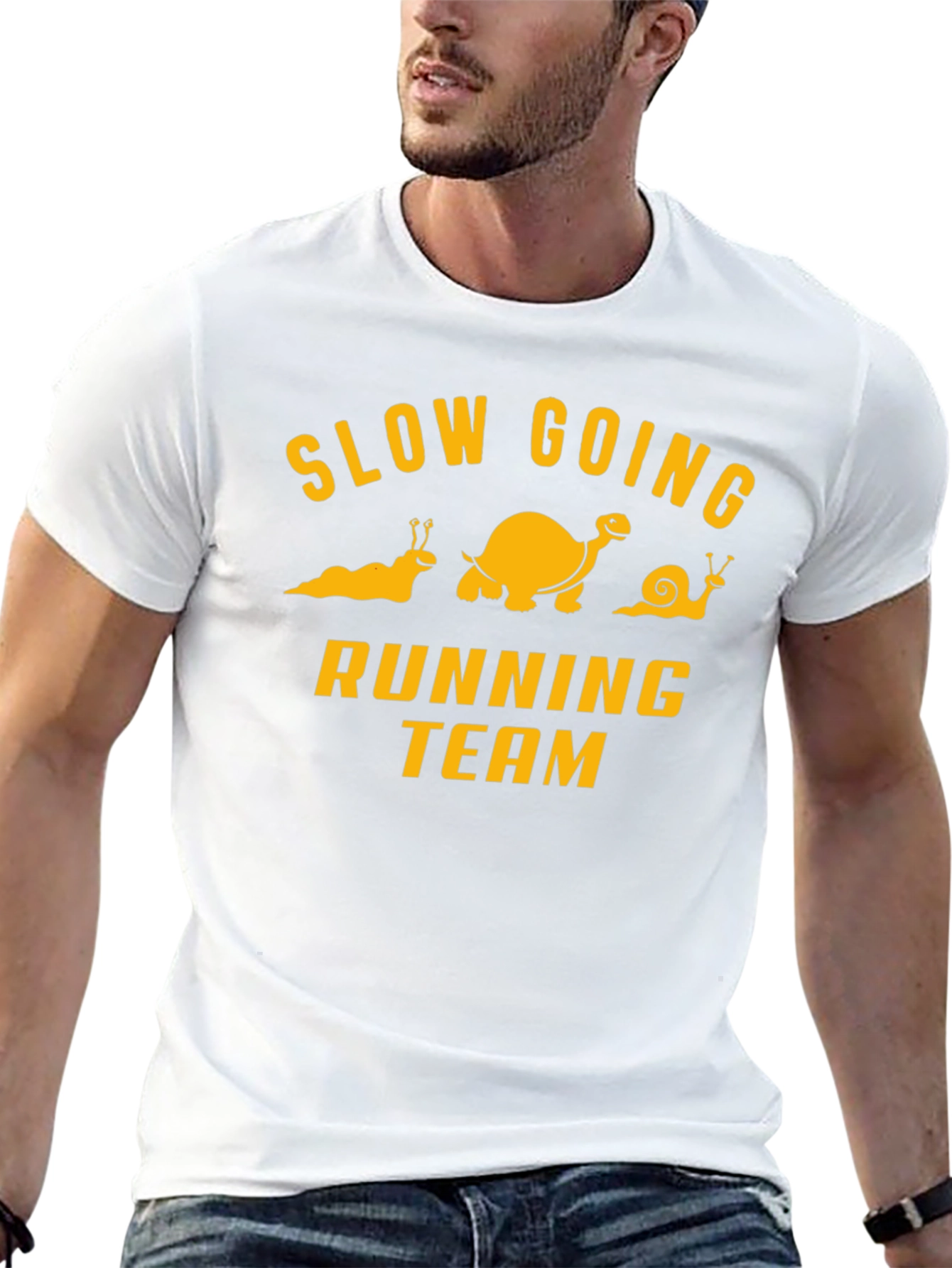 Slow Going Running Team Funny Graphic Tee
